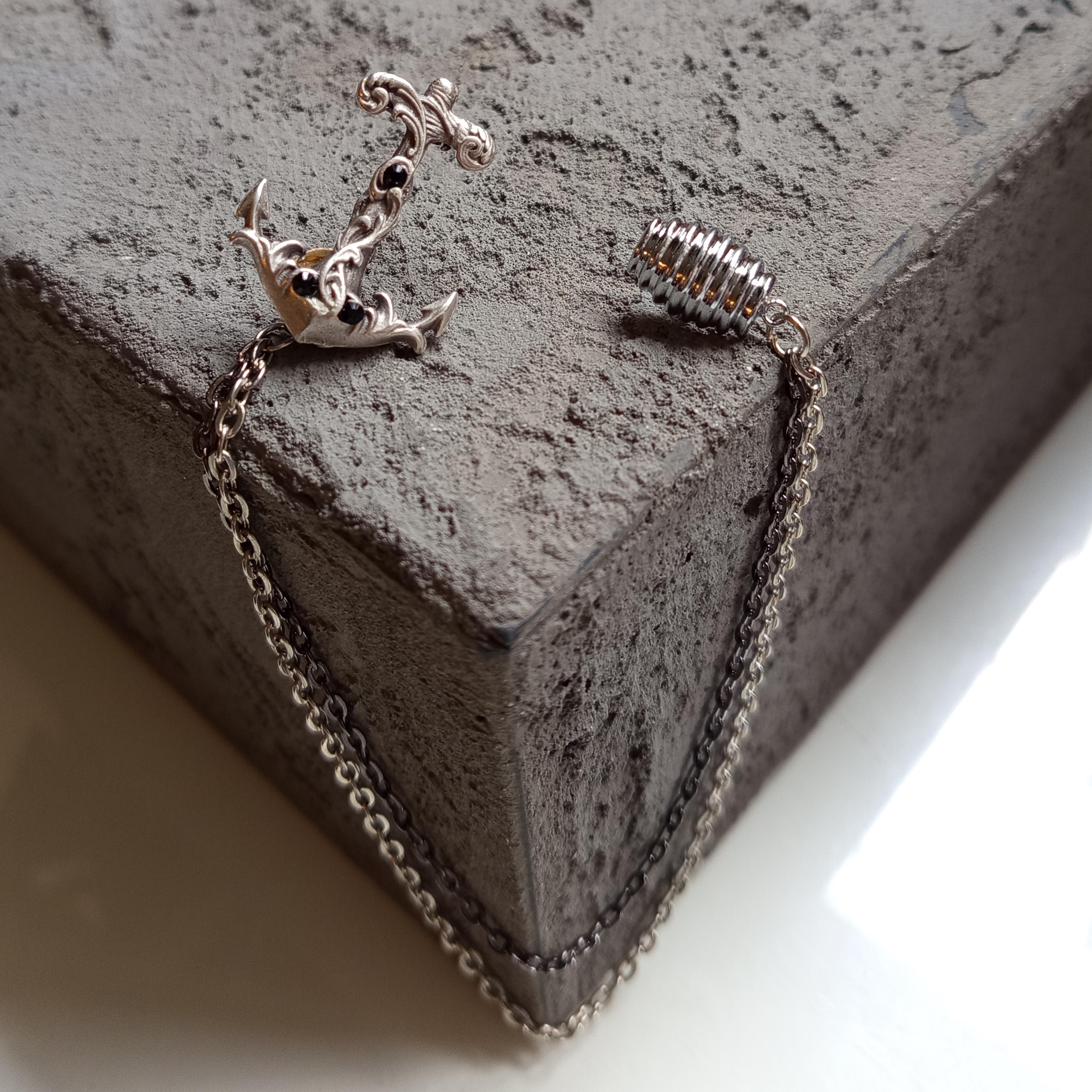 Yaka İğnesi & BroşCMC2817Çapa Figürlü Ceket Yaka İğnesi