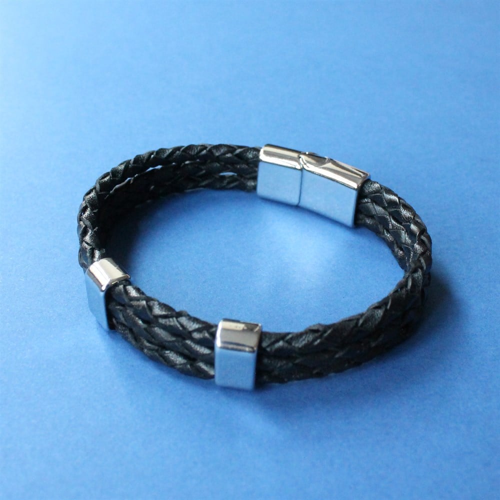 Leather Cool SeriesCMC8259Çelik Deri Bileklik
