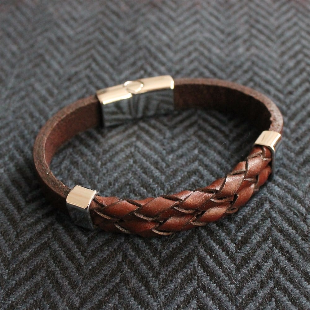 Leather Cool SeriesCMC6899Çelik Deri Bileklik
