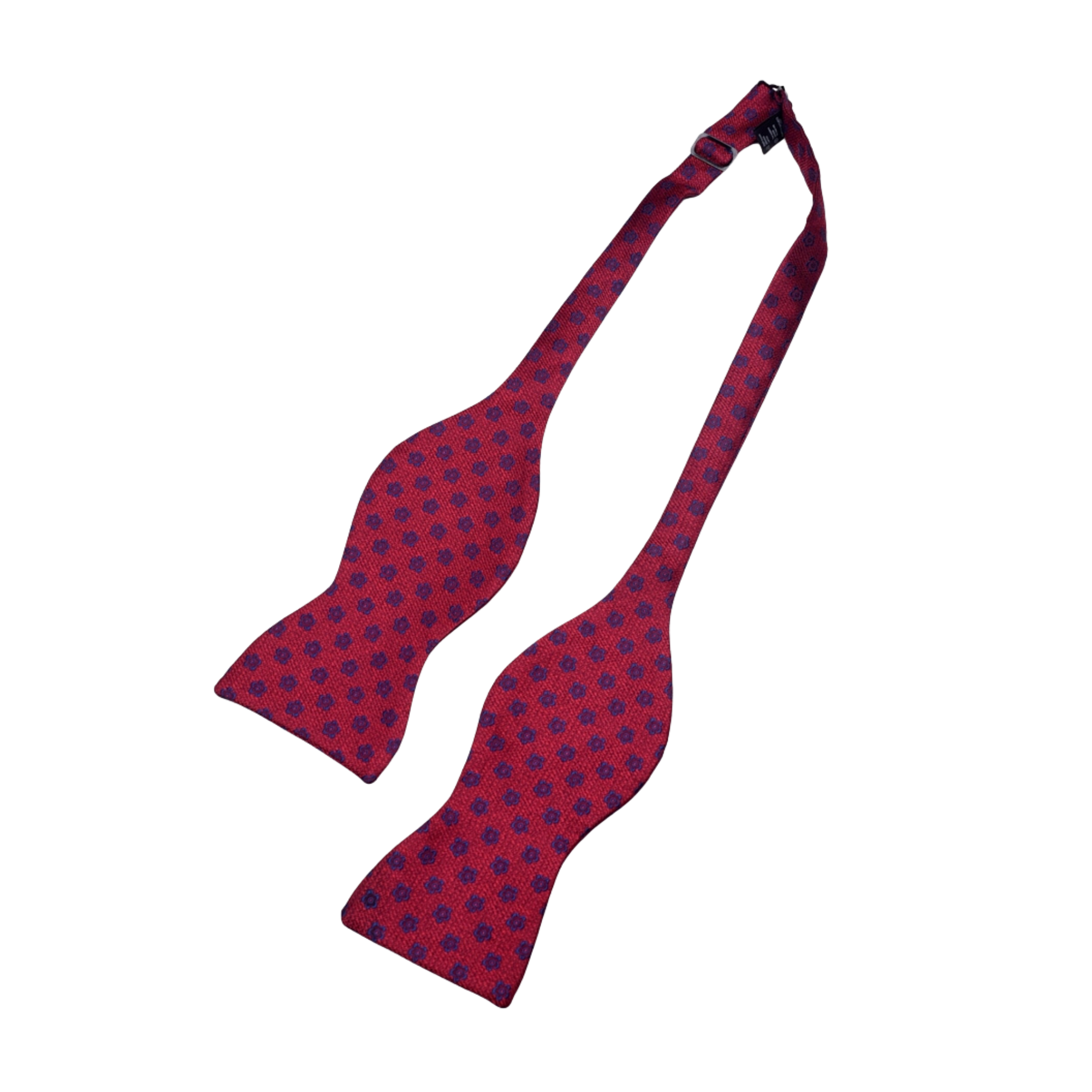 PapyonCMC2853Çiçek Desenli Bordo Açık Papyon