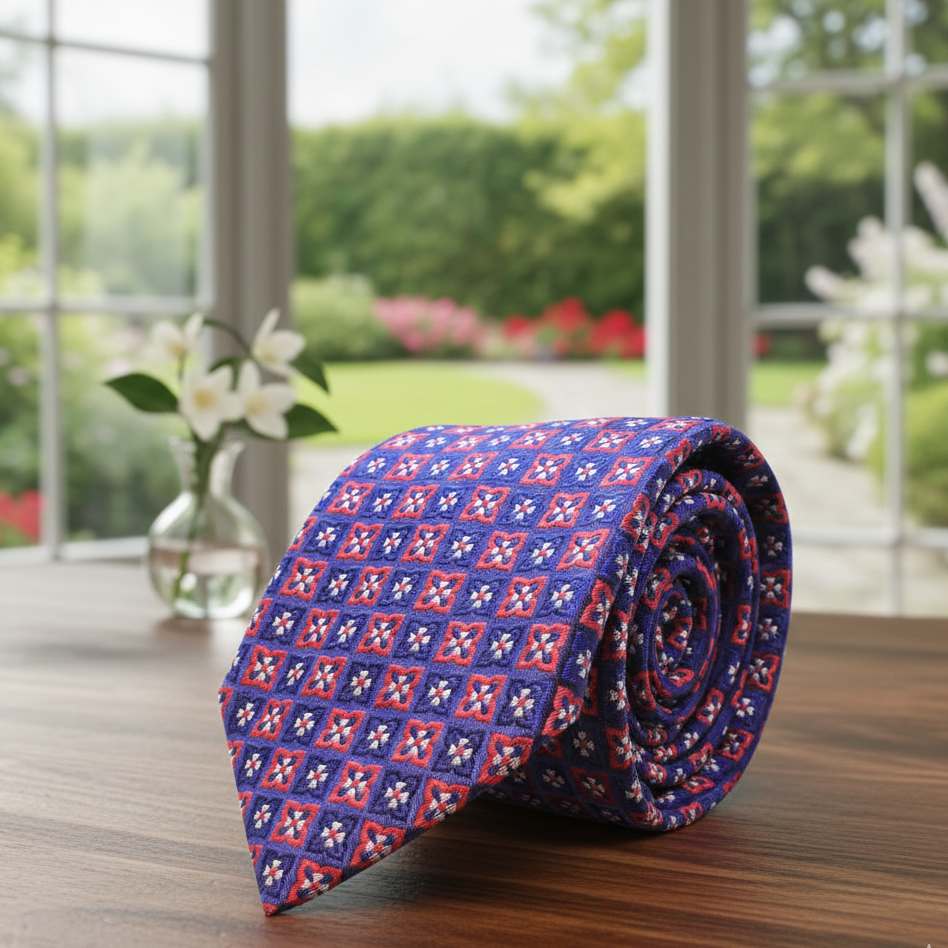 KravatCMC1873Desenli İpek Kravat