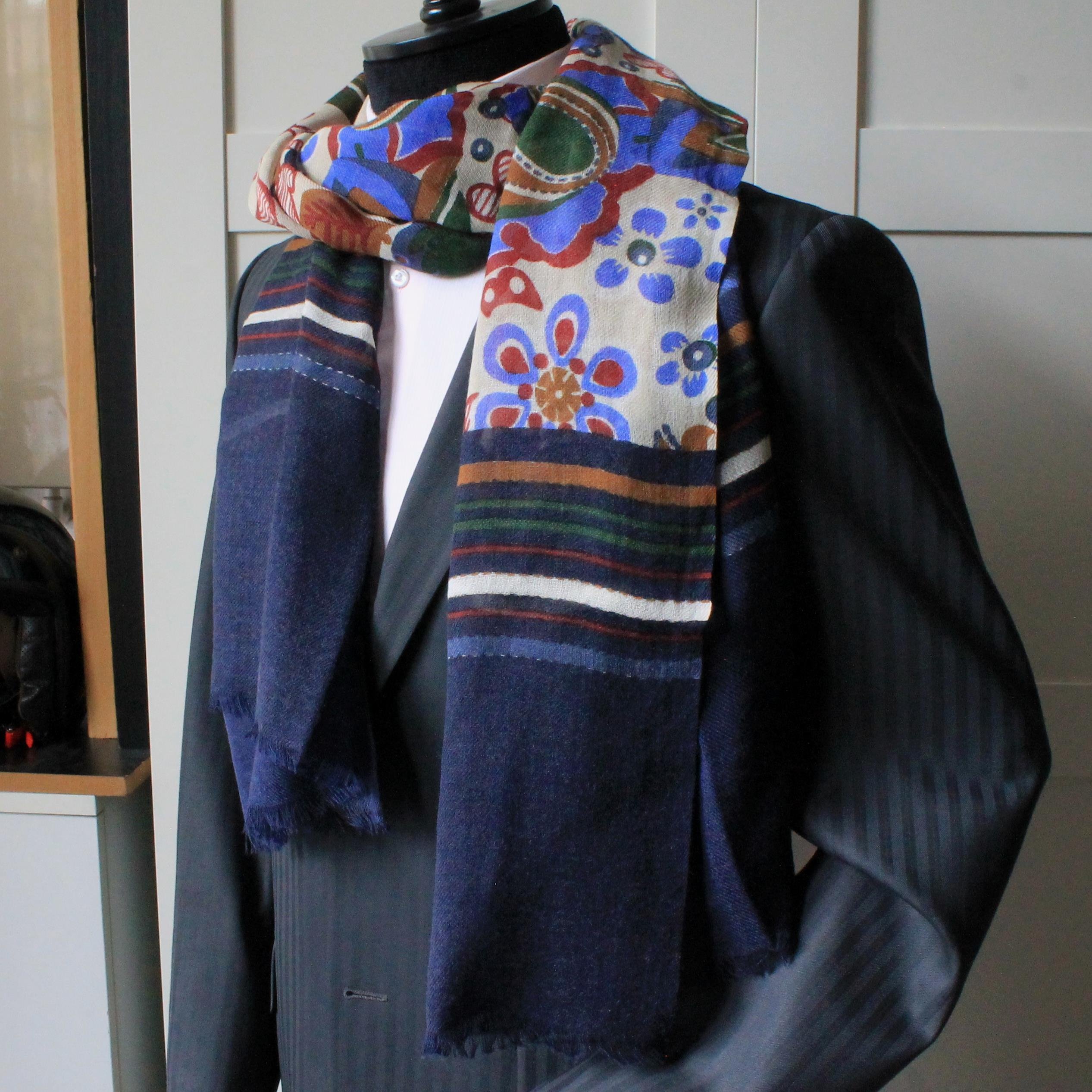 Atkı & ŞalCMC2739El Yapımı Desenli Yün Şal