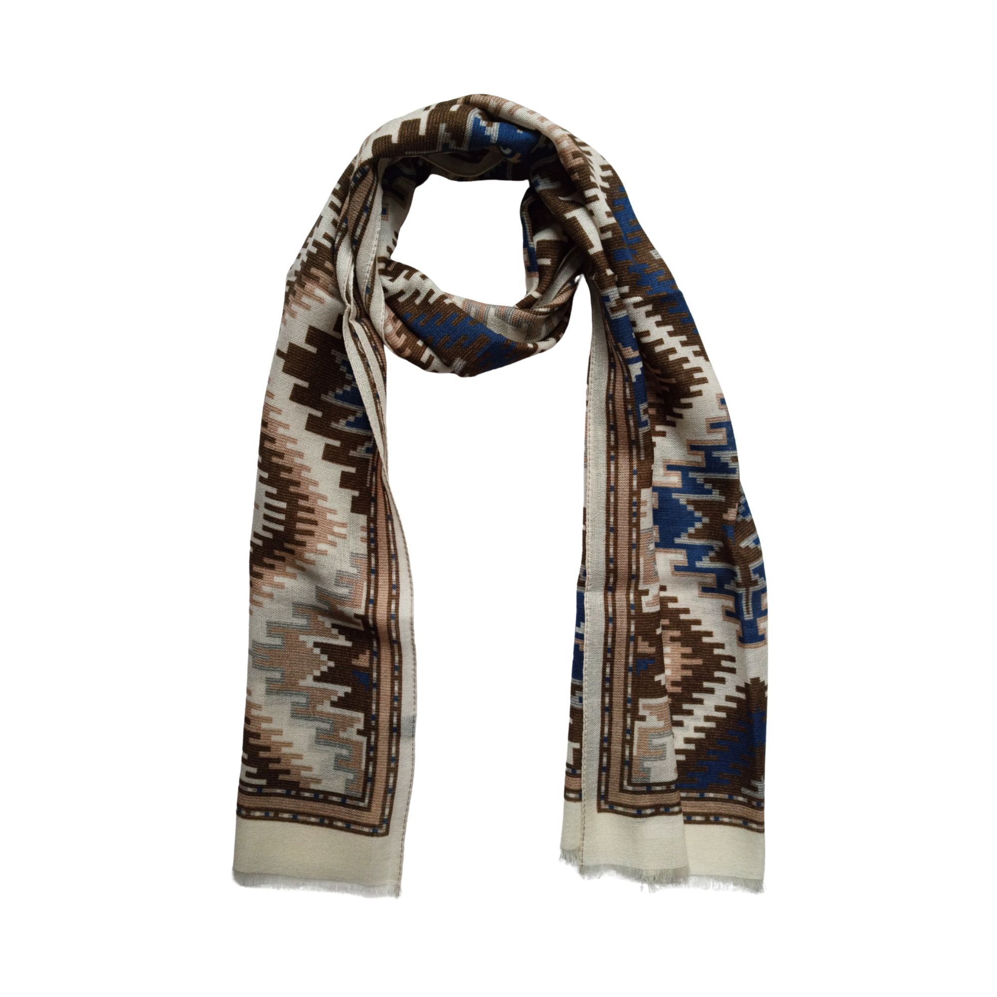 Atkı & ŞalCMC2772El Yapımı Desenli Yün Şal