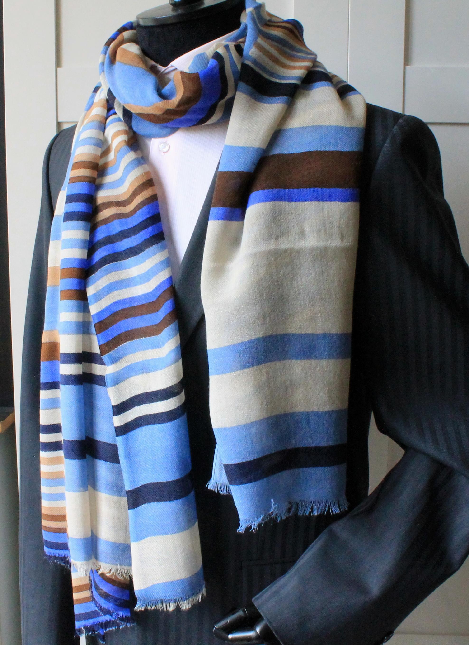 Atkı & ŞalCMC2743El Yapımı Desenli Yün Şal