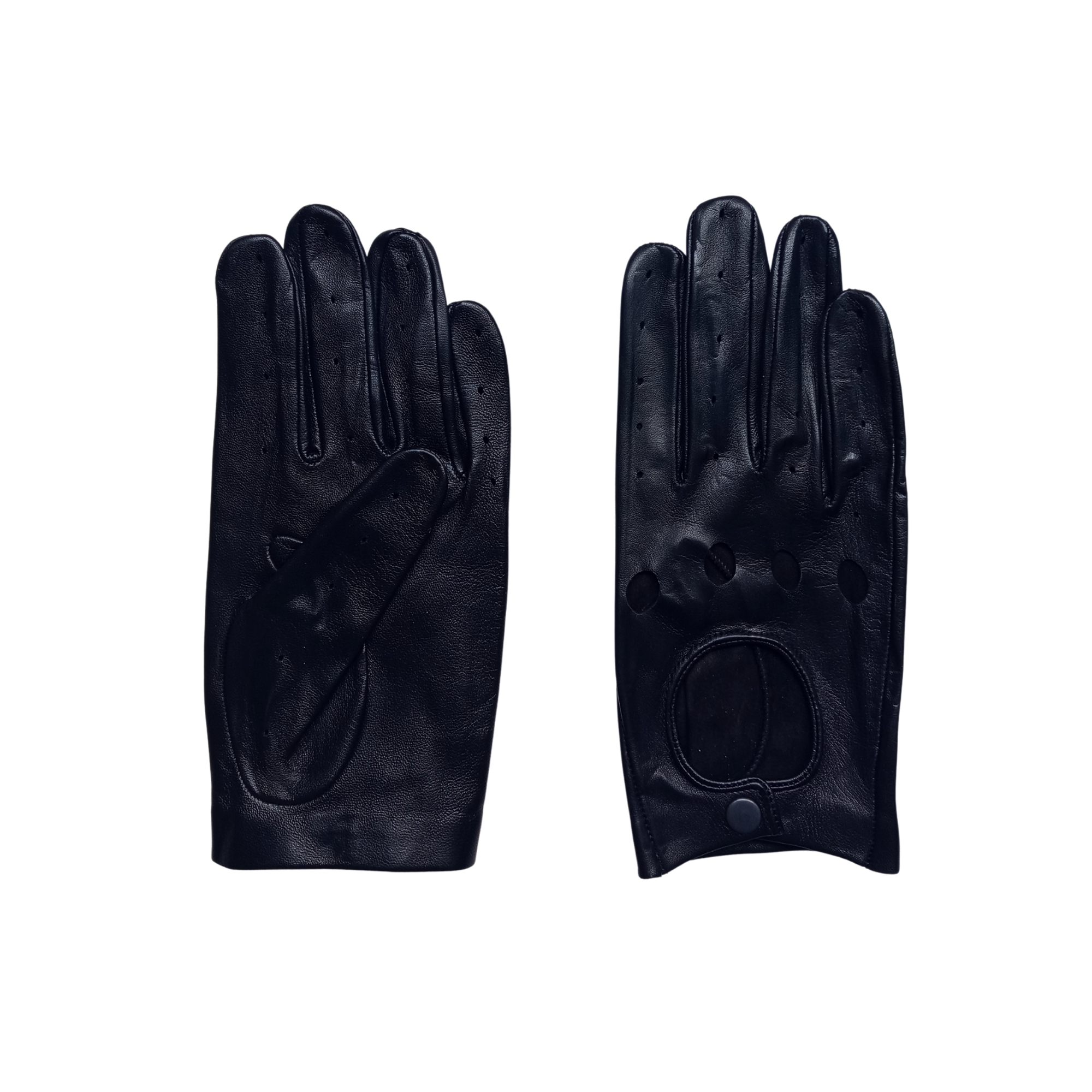 DeriCMC2815Erkek Siyah Deri Sürücü Eldiveni