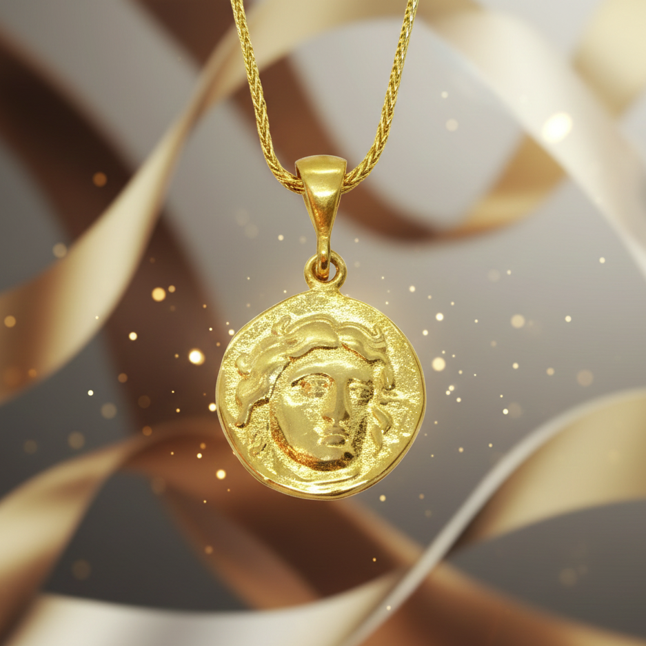 KolyeCMC2302Eski Para Gümüş Kolye