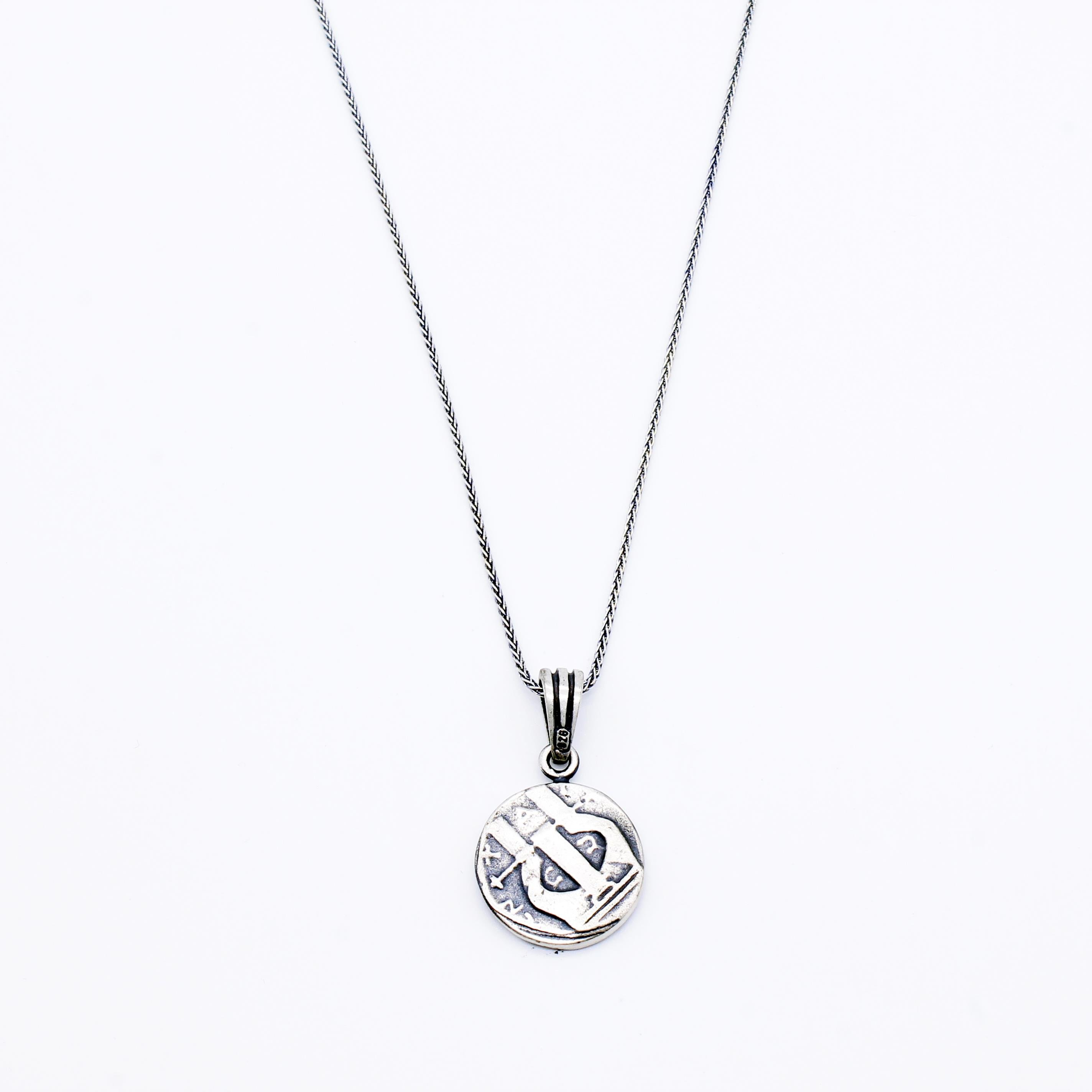 KolyeCMC2585Eski Para Gümüş Kolye