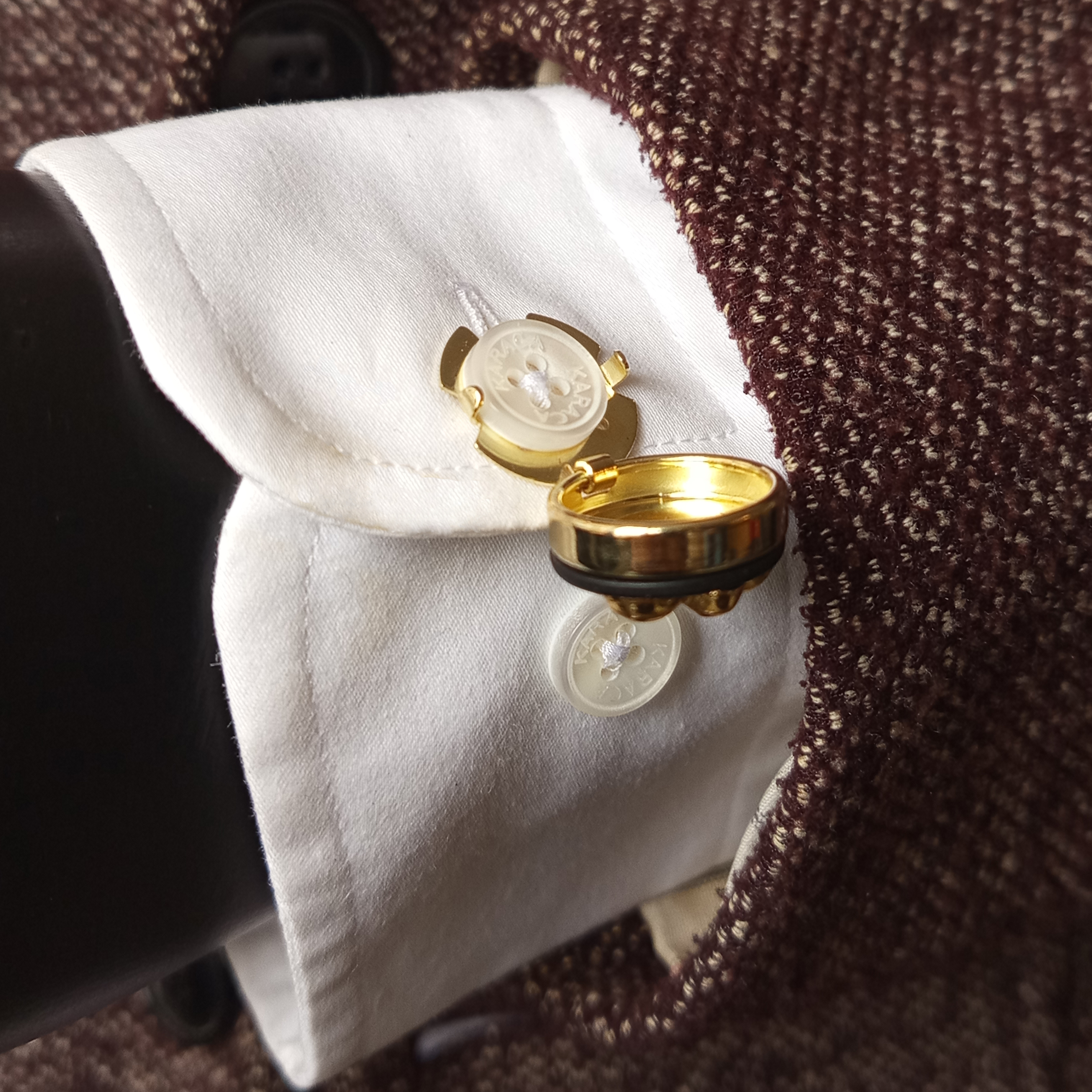 Kol DüğmesiCMC2830Fleur de Lis Figürlü Geçmeli Kol Düğmesi 