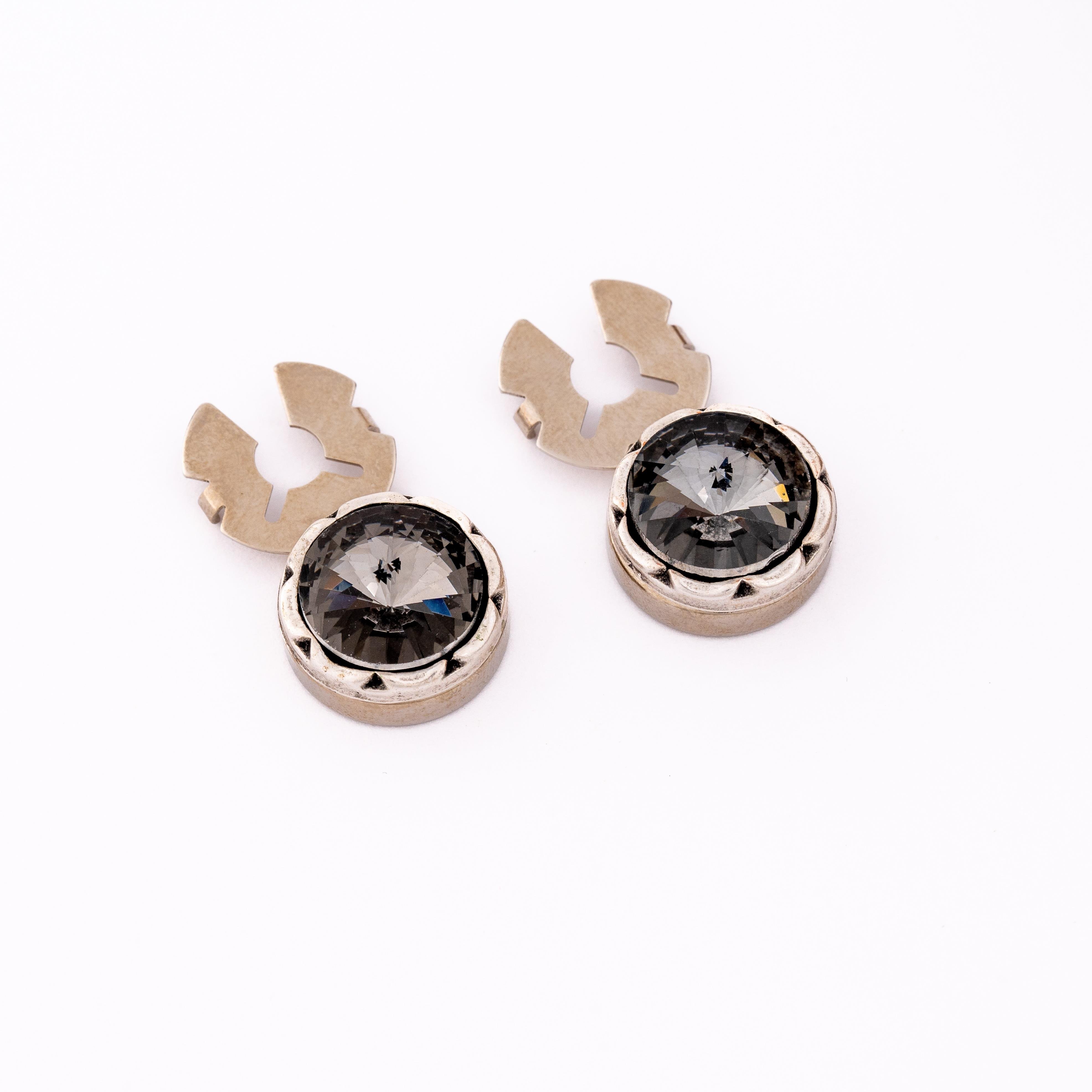 Kol DüğmesiCMC2166Füme Taşlı Geçmeli Kol Düğmesi 