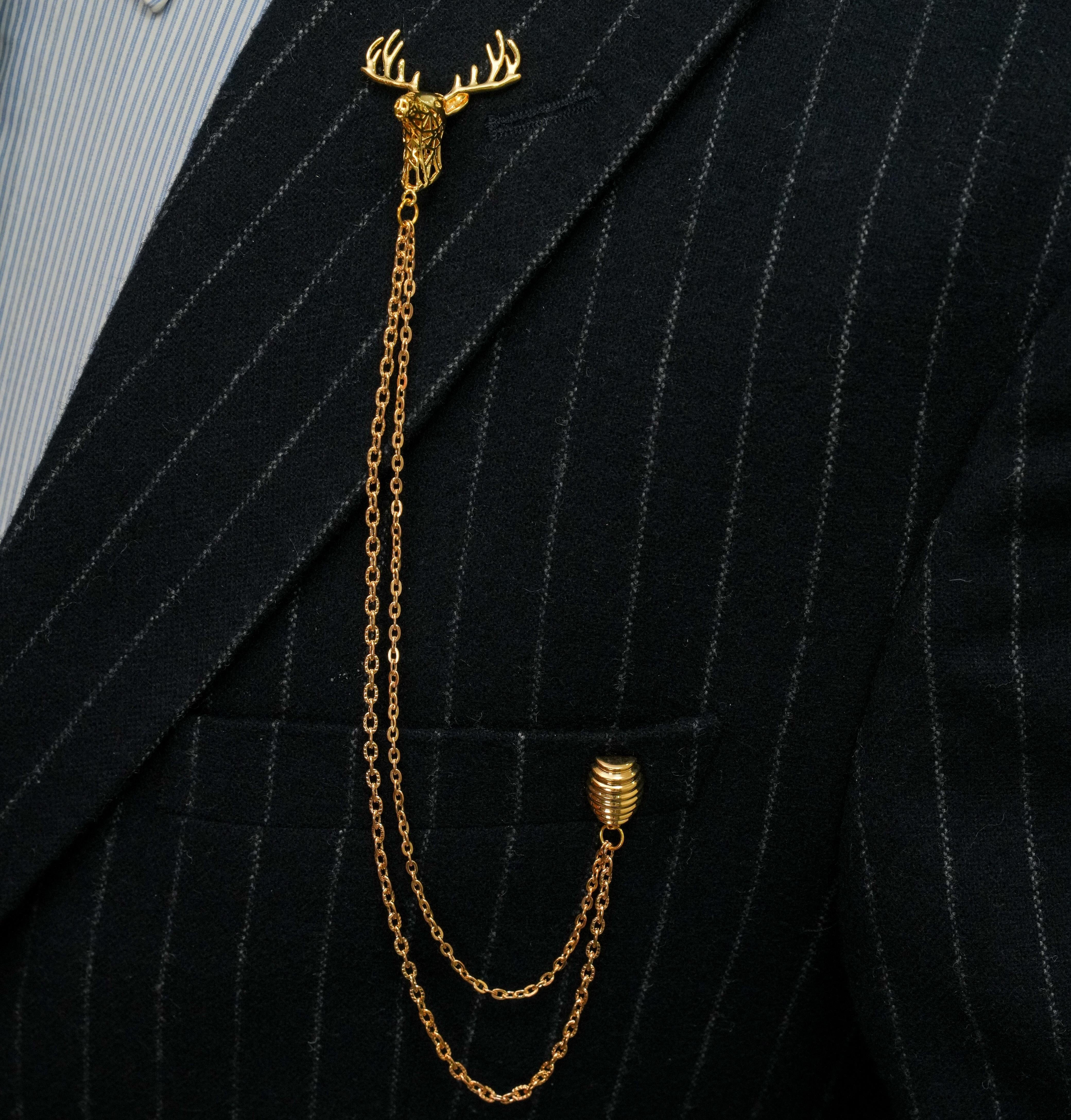 Yaka İğnesi & BroşCMC2323Geyik Figürlü Ceket Yaka İğnesi