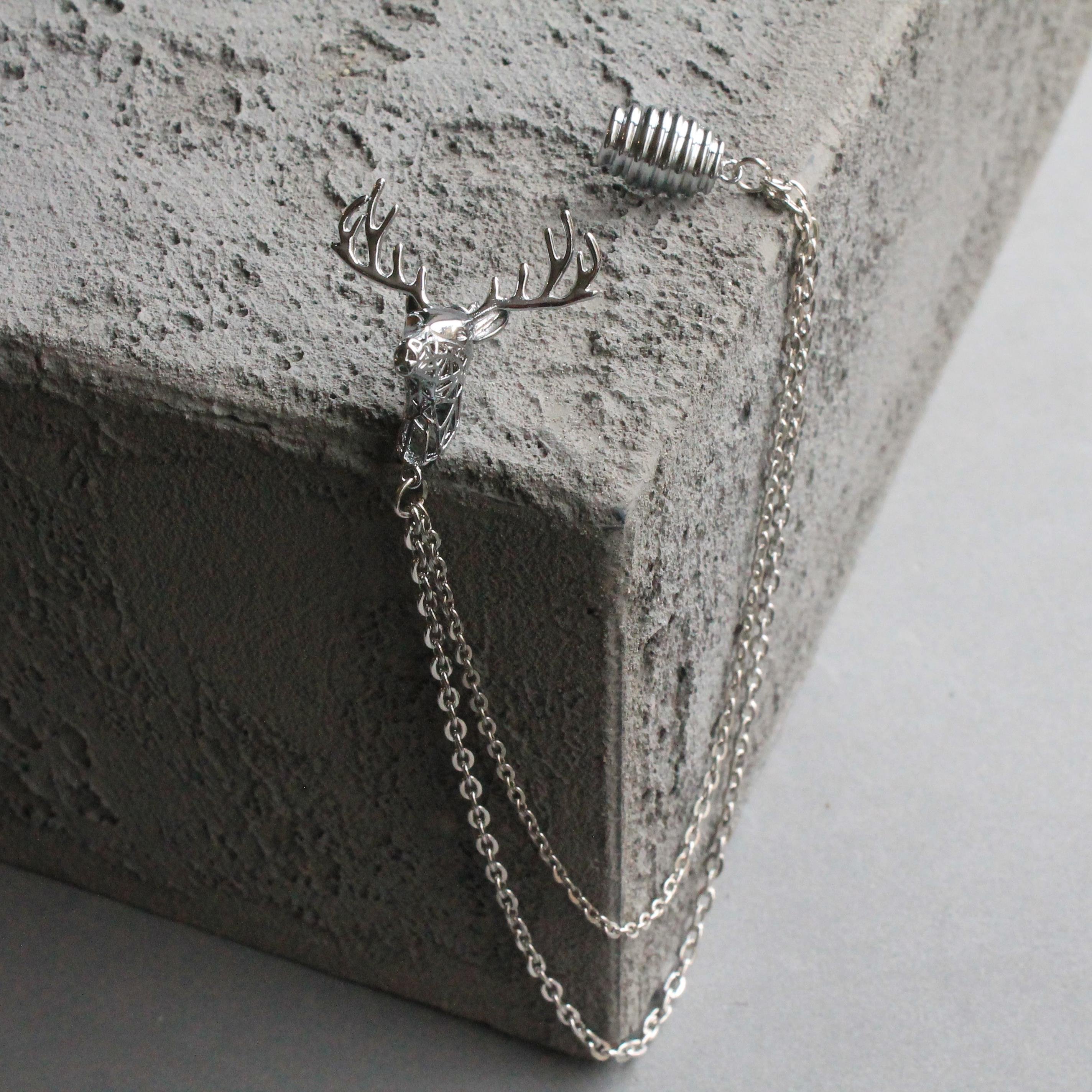 Yaka İğnesi & BroşCMC2324Geyik Figürlü Ceket Yaka İğnesi