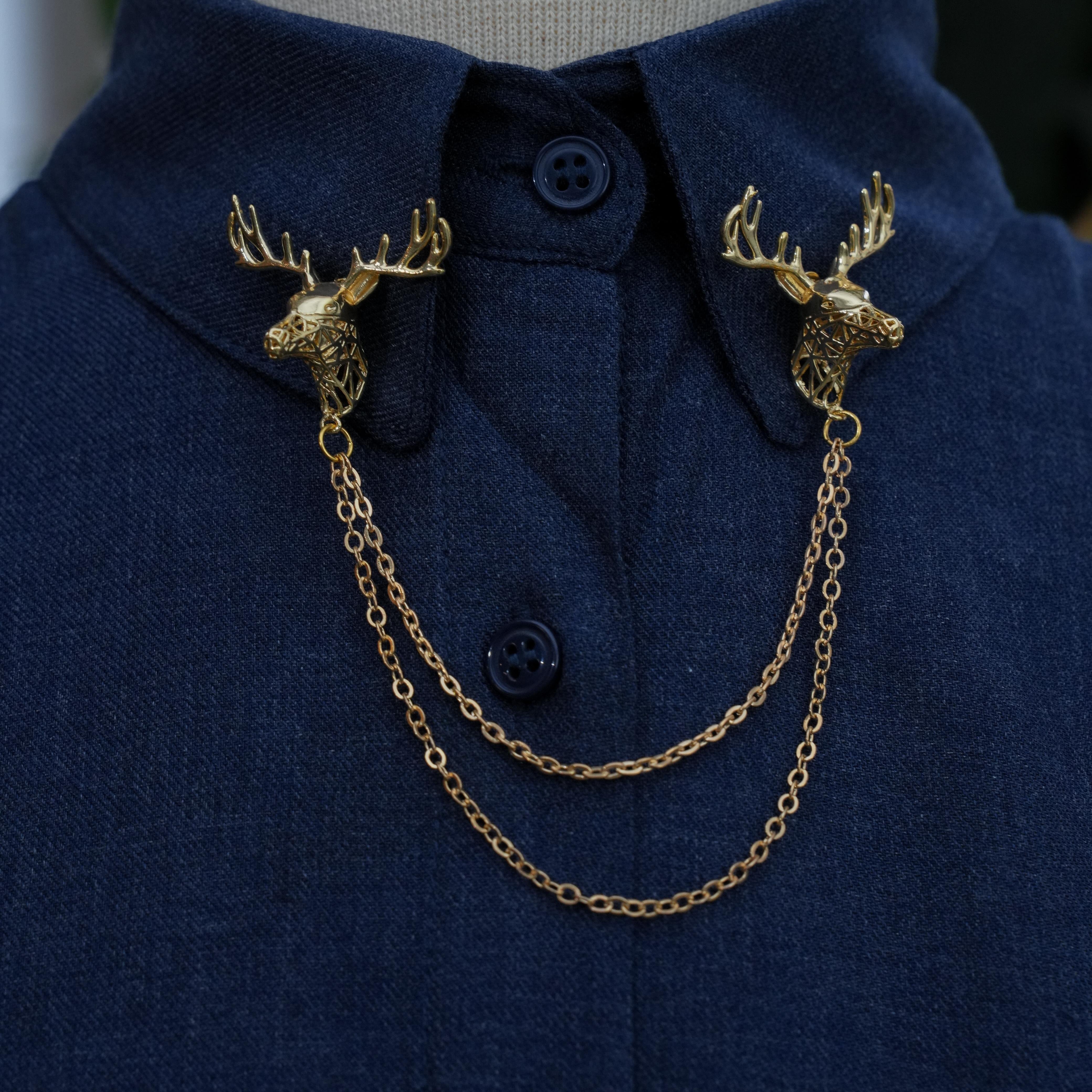 Gömlek Yaka İğnesiCMC2328Geyik Figürlü Gömlek Yaka İğnesi