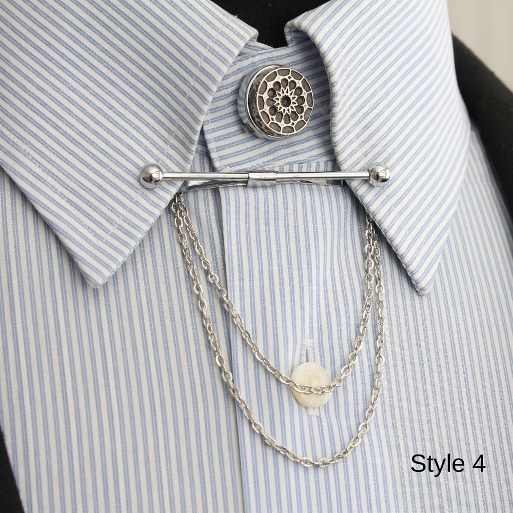 Yaka İğnesi & BroşCMC8186Gömlek Yaka İğnesi ve Düğmesi Seti