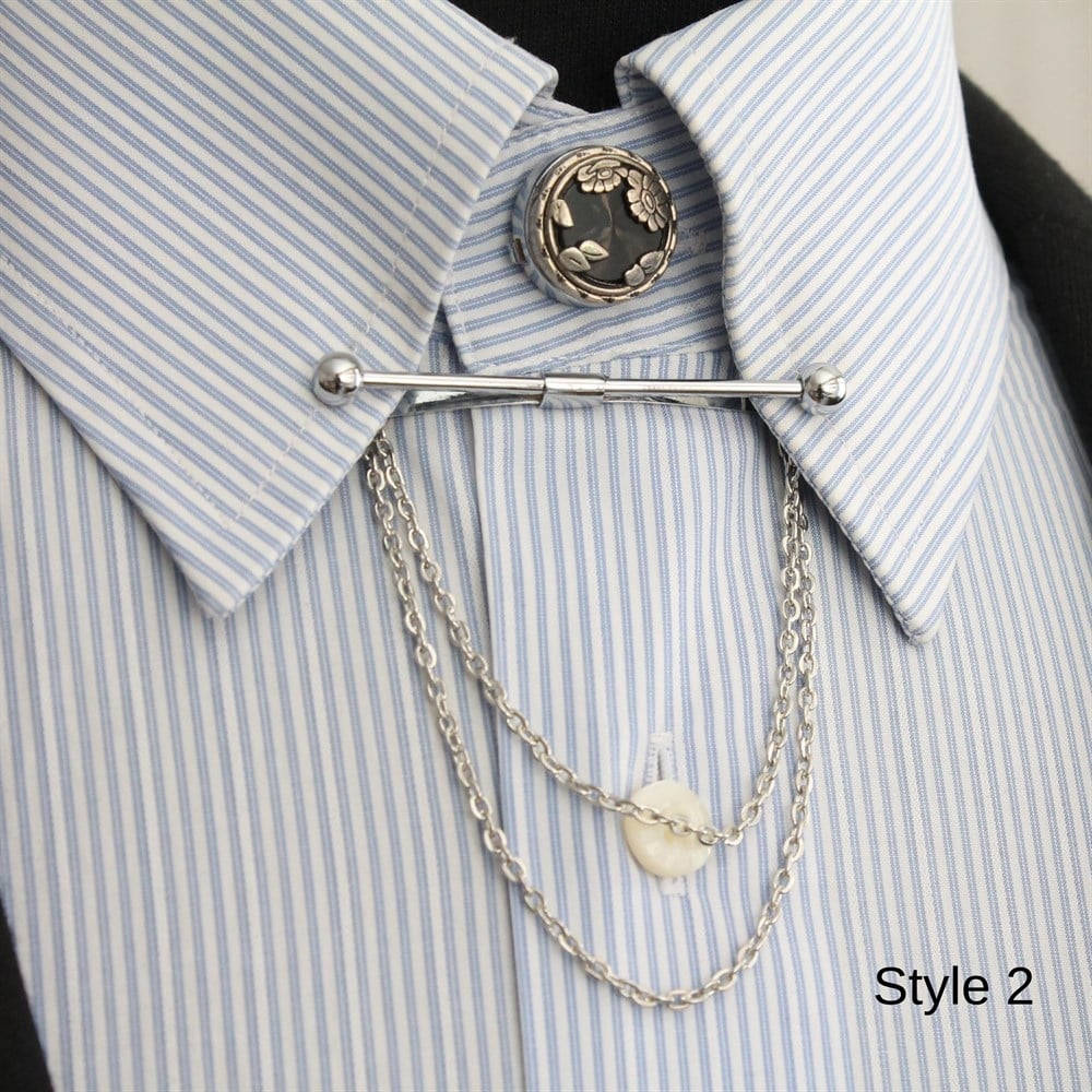 Yaka İğnesi & BroşCMC8186Gömlek Yaka İğnesi ve Düğmesi Seti