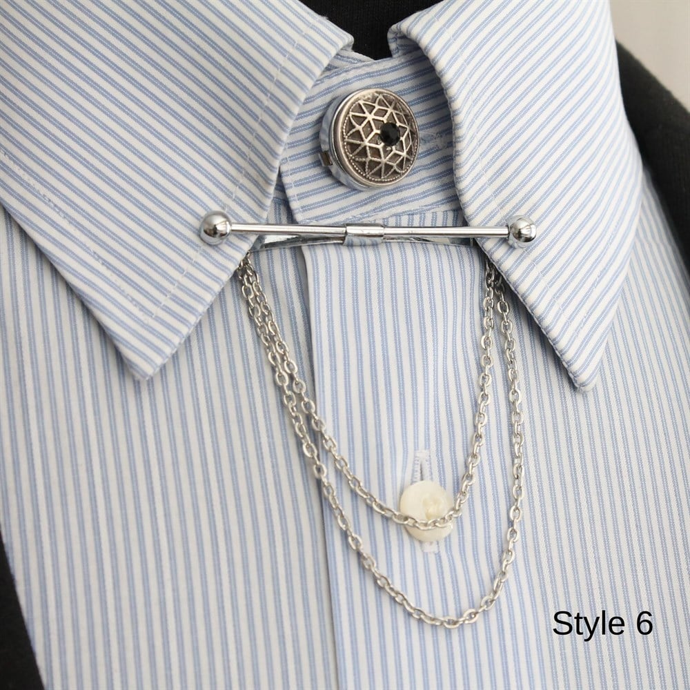 Yaka İğnesi & BroşCMC8186Gömlek Yaka İğnesi ve Düğmesi Seti