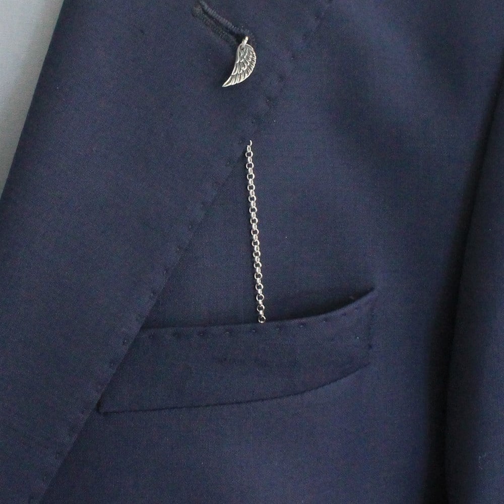 Yaka İğnesi & BroşCMC9526Gümüş Ceket Yaka Zinciri