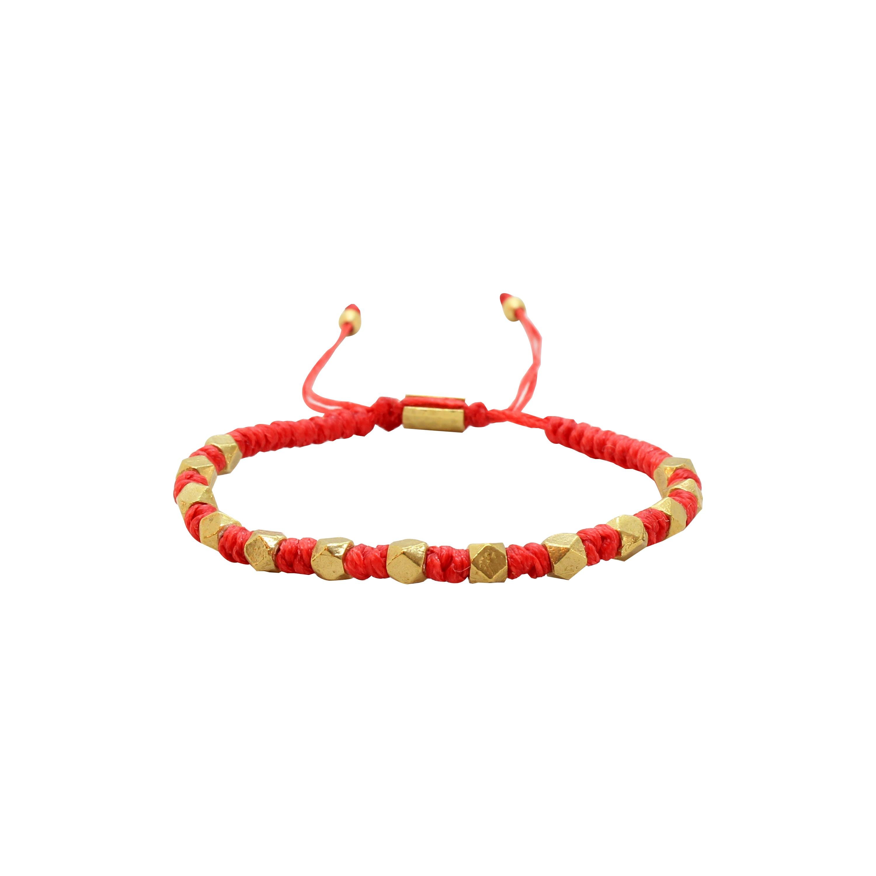 Silver Cool SeriesCMC2528Gümüş Kırmızı İp Bileklik