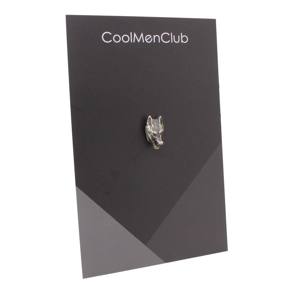 Yaka İğnesi & BroşCMC8574Gümüş Kurt Kafası Broş