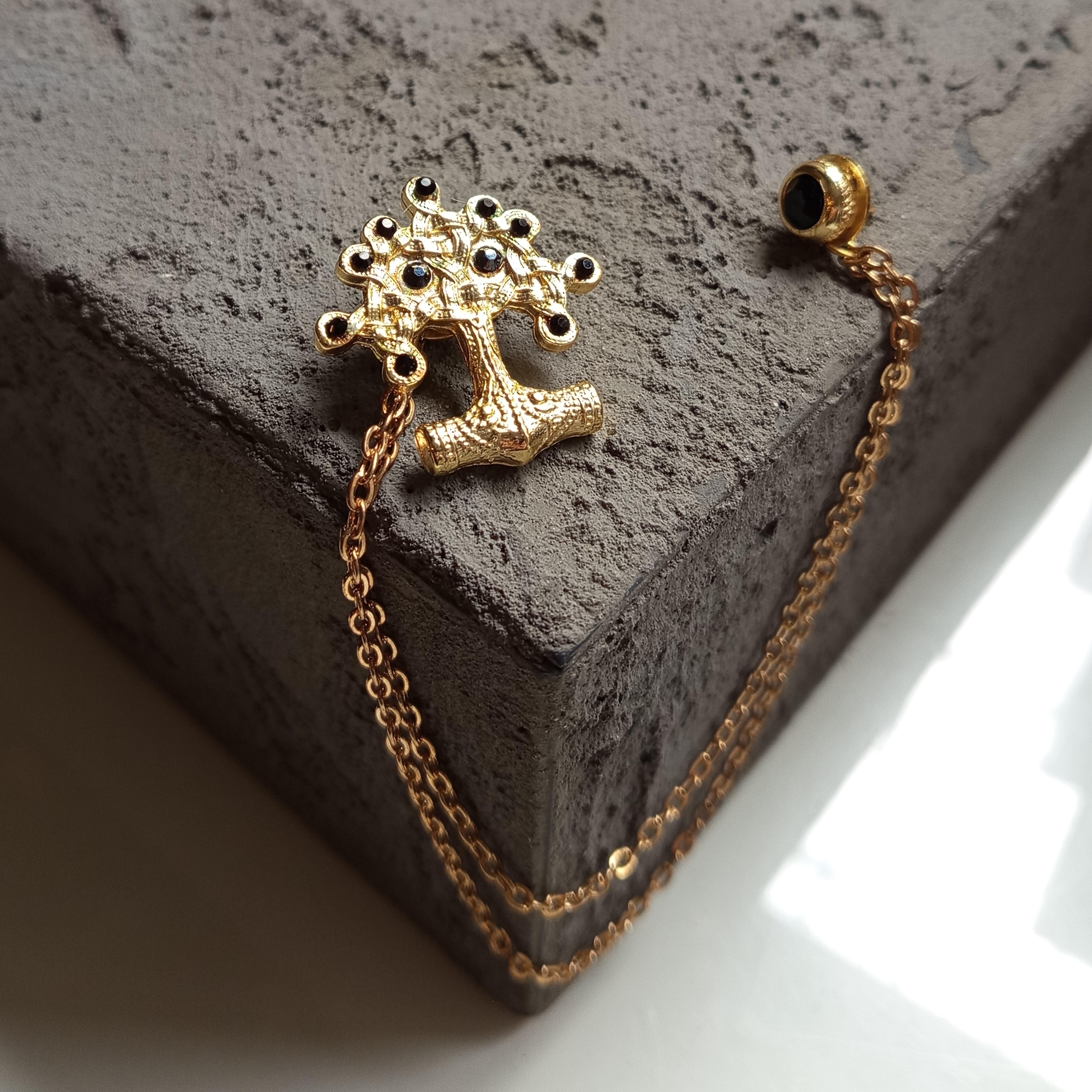 Yaka İğnesi & BroşCMC2821Hayat Ağacı Figürlü Ceket Yaka İğnesi