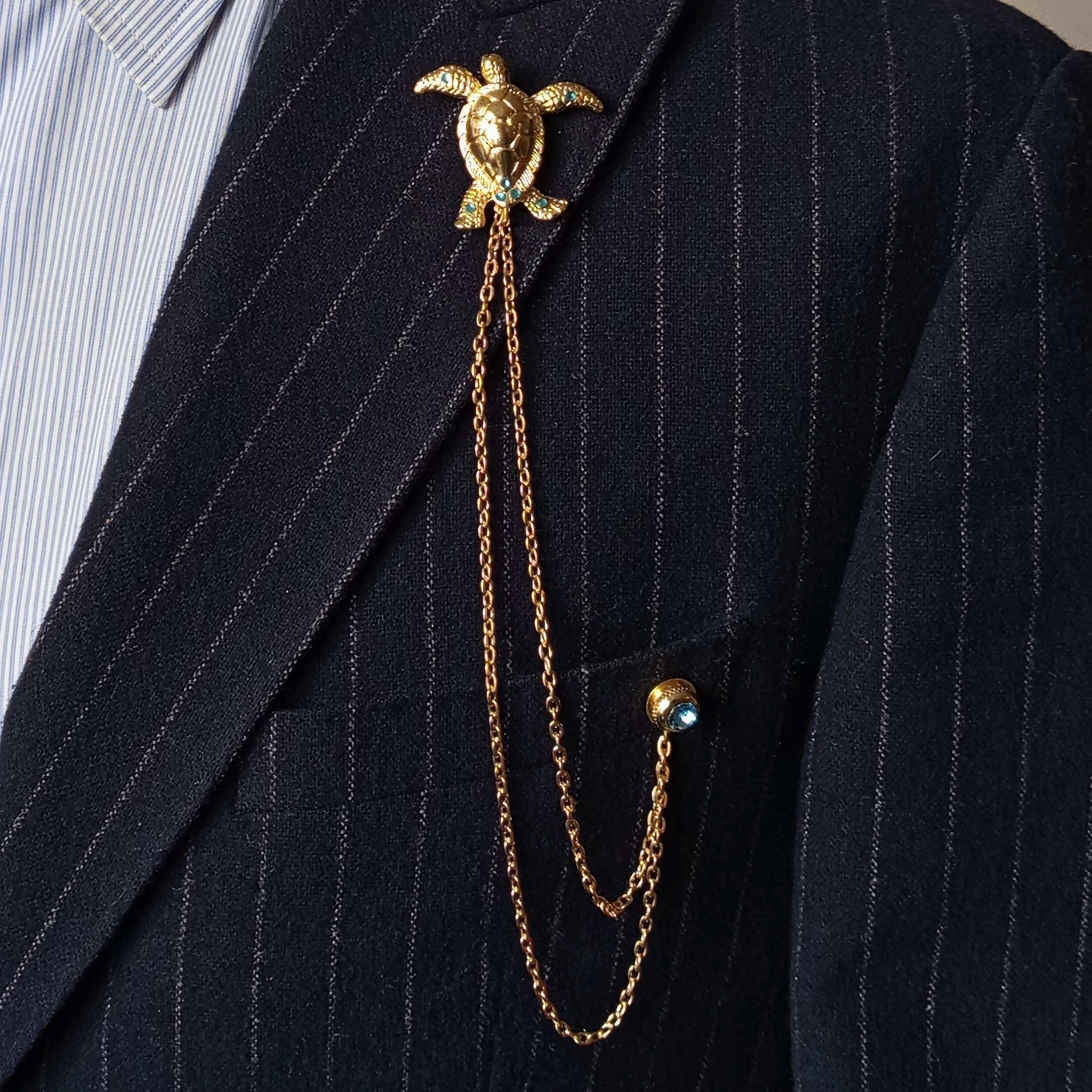 Yaka İğnesi & BroşCMC2822Kaplumbağa Figürlü Ceket Yaka İğnesi