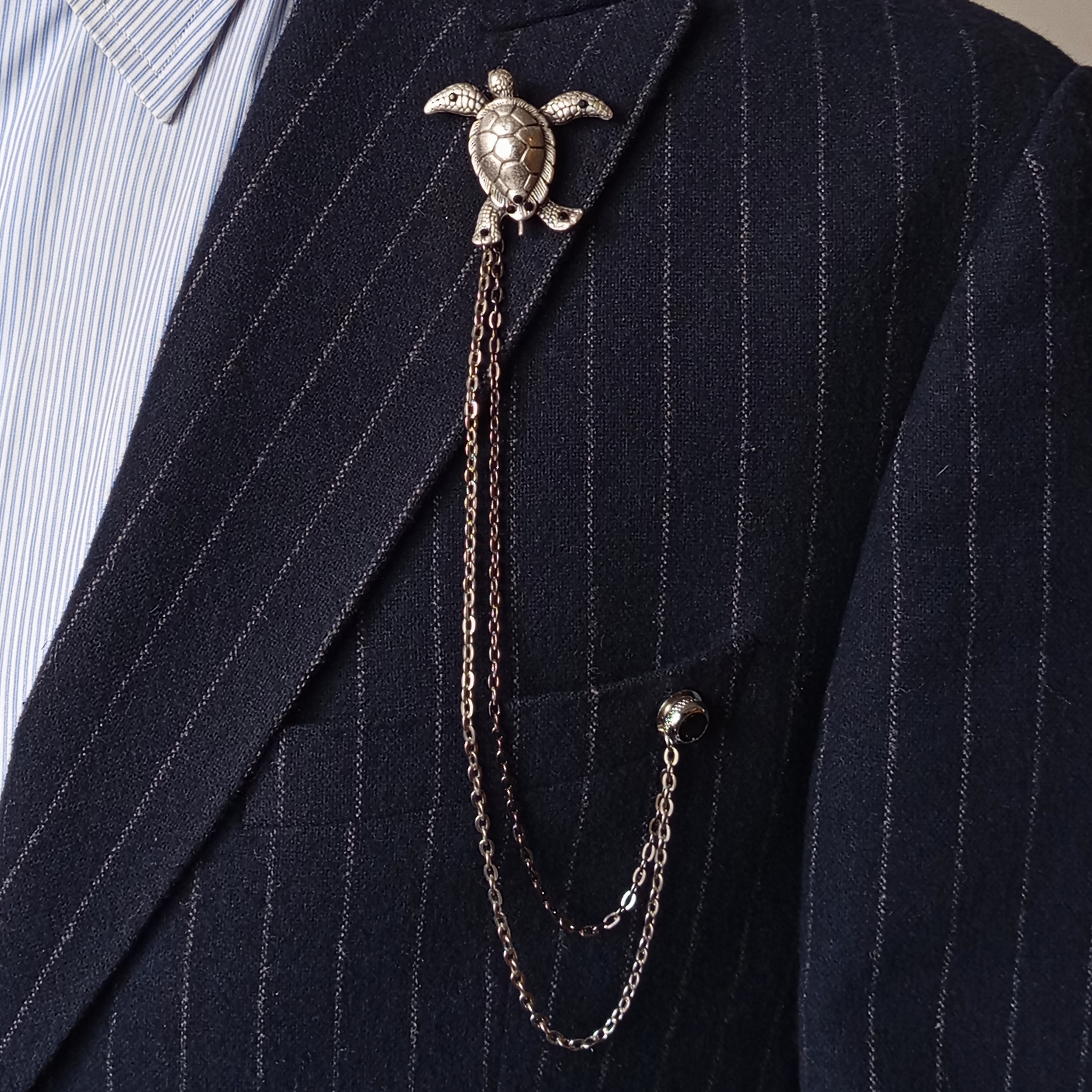 Yaka İğnesi & BroşCMC2823Kaplumbağa Figürlü Ceket Yaka İğnesi