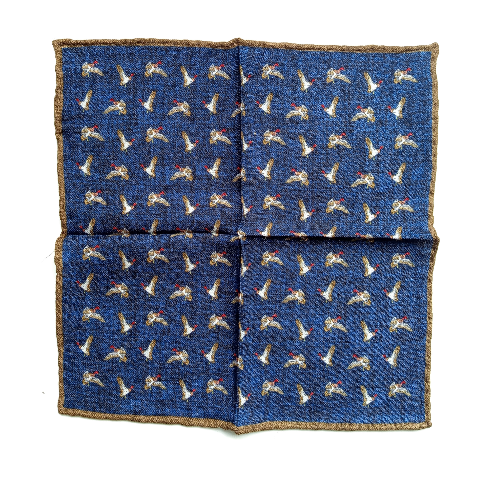 Cep MendiliCMC2813Kaz Desenli Yün ve İpek Cep Mendili 