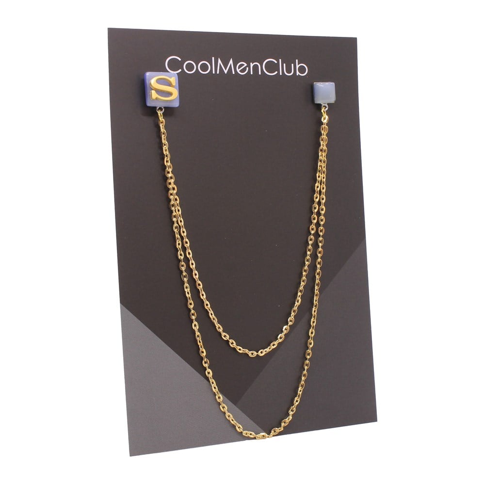 Zincirli Yaka İğnesiCMC8663Kişiye Özel Ceket Yaka İğnesi