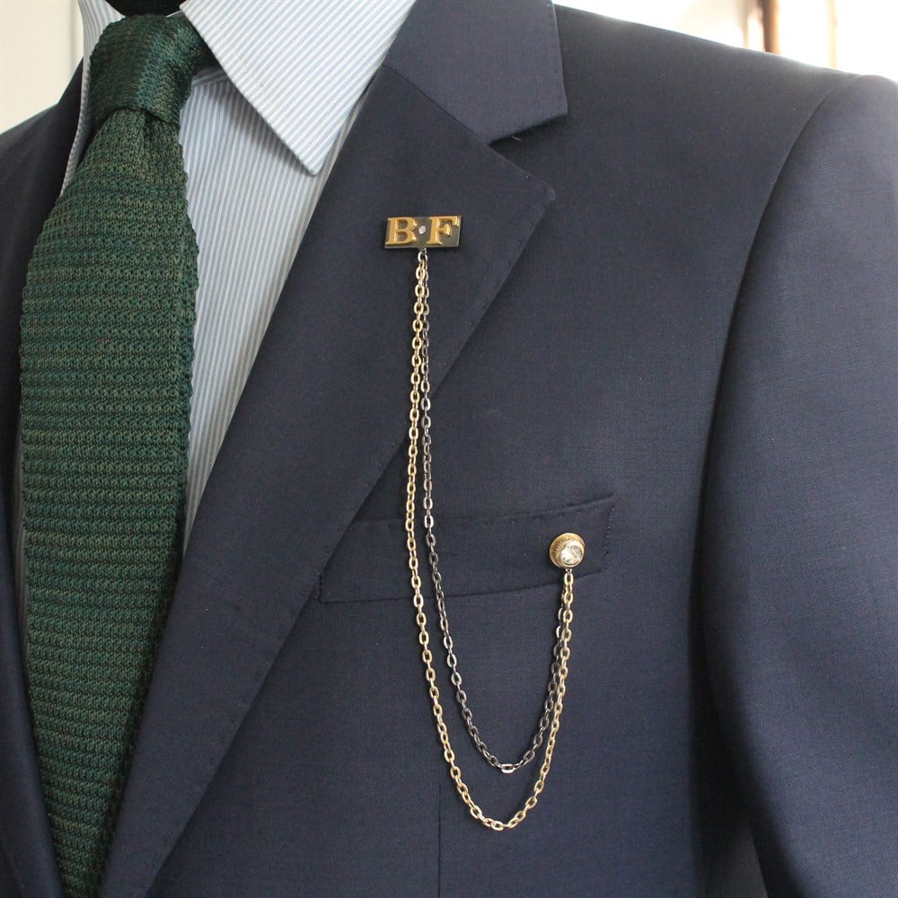 Gömlek Yaka İğnesiCMC8476Kişiye Özel Ceket Yaka İğnesi