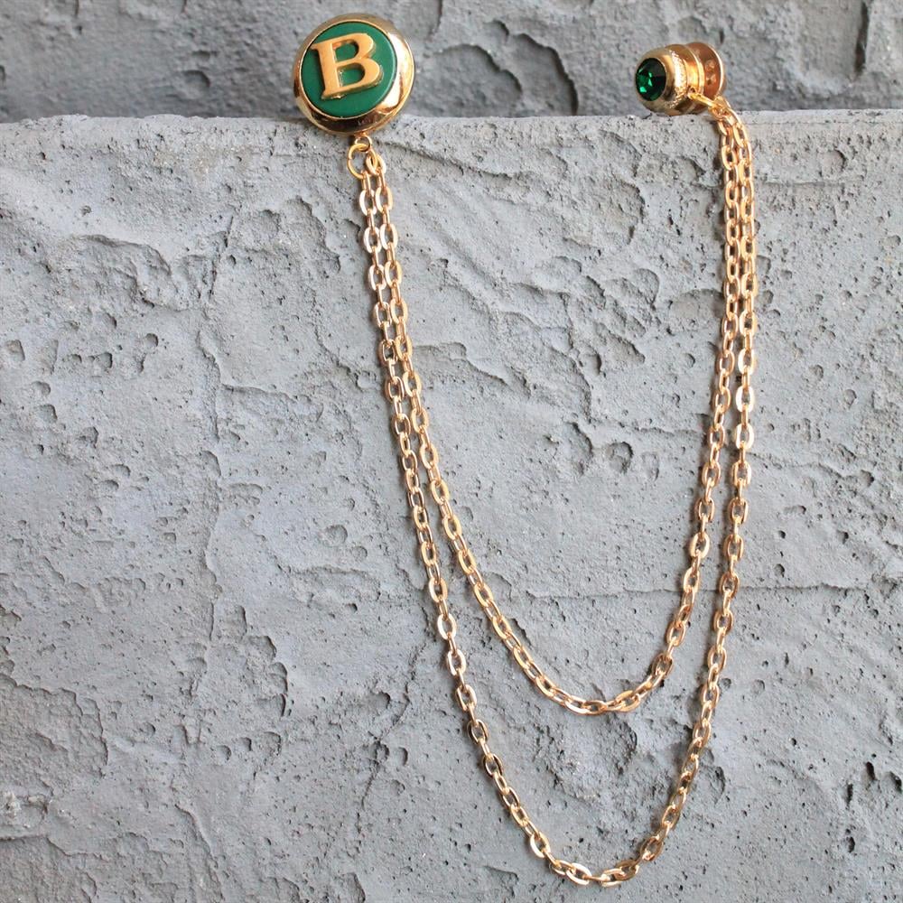 Zincirli Yaka İğnesiCMC1703Kişiye Özel Ceket Yaka İğnesi