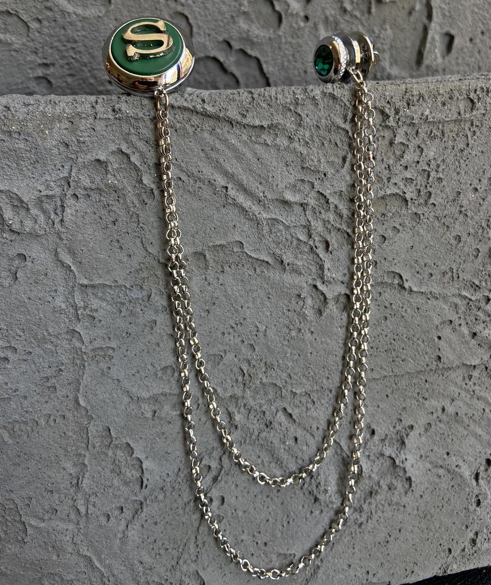 Zincirli Yaka İğnesiCMC1705Kişiye Özel Ceket Yaka İğnesi