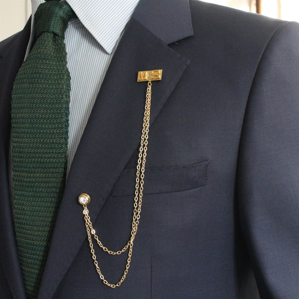 Gömlek Yaka İğnesiCMC8475Kişiye Özel Ceket Yaka İğnesi