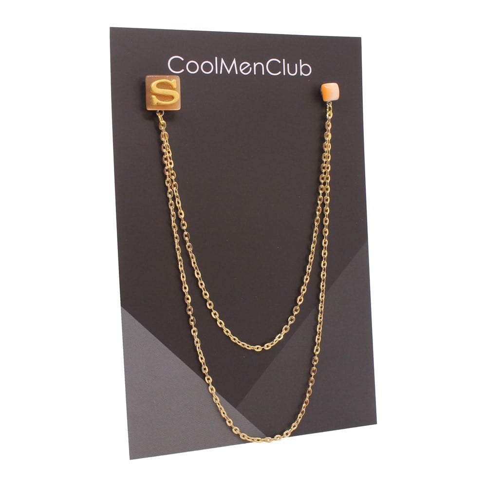 Zincirli Yaka İğnesiCMC8663Kişiye Özel Ceket Yaka İğnesi