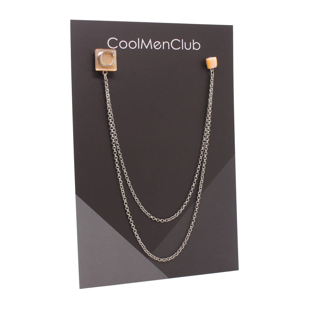 Zincirli Yaka İğnesiCMC8662Kişiye Özel Ceket Yaka İğnesi