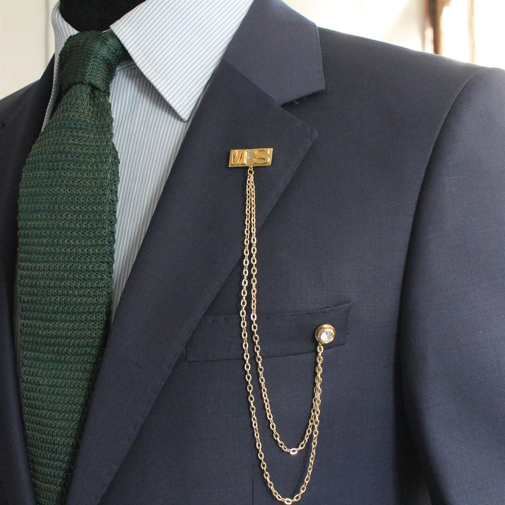 Gömlek Yaka İğnesiCMC8475Kişiye Özel Ceket Yaka İğnesi