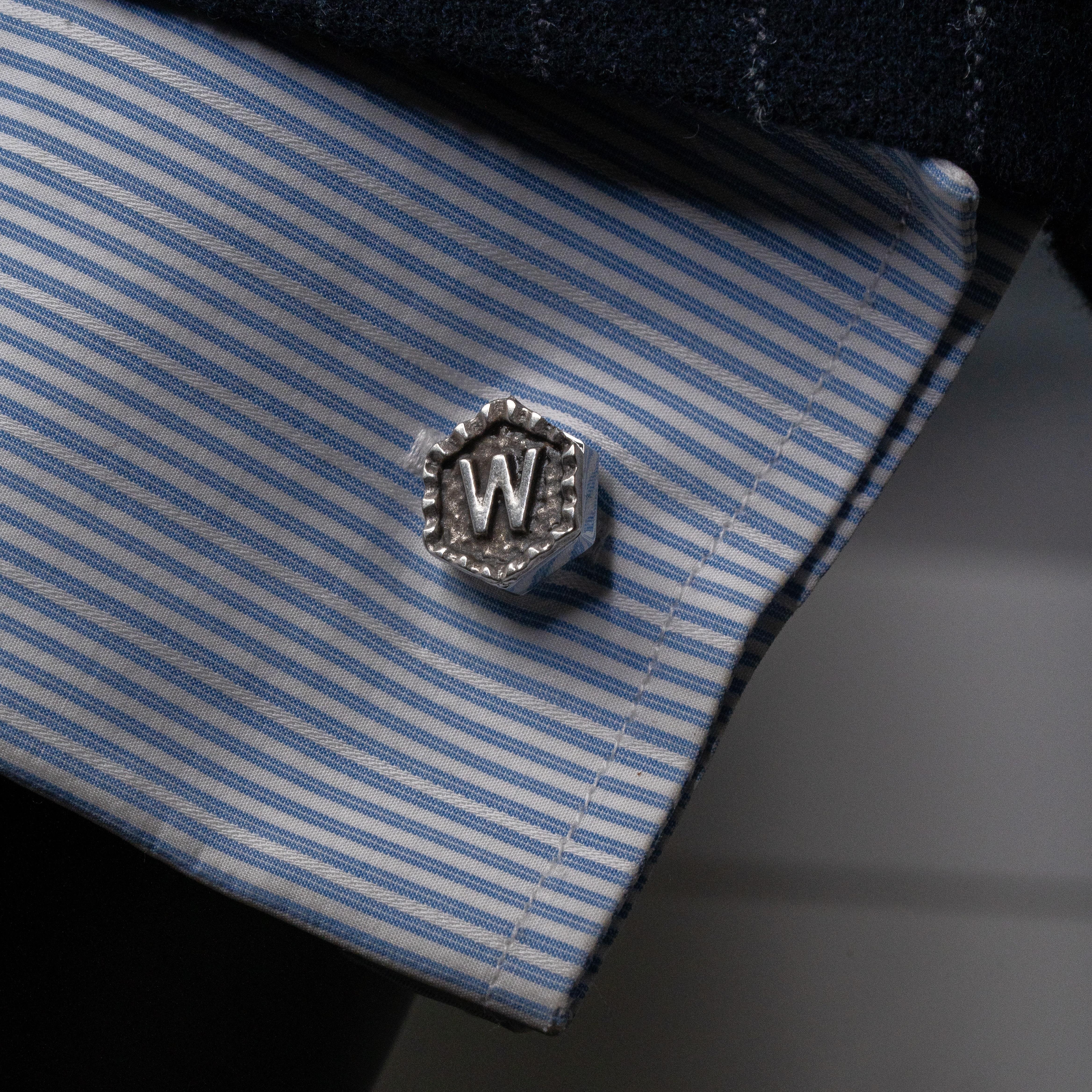 Klasik Kol DüğmesiCMC1636Kişiye Özel Harfli Klasik Kol Düğmesi