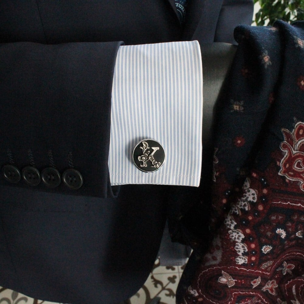 Klasik Kol DüğmesiCMC9468Kişiye Özel Harfli Klasik Kol Düğmesi