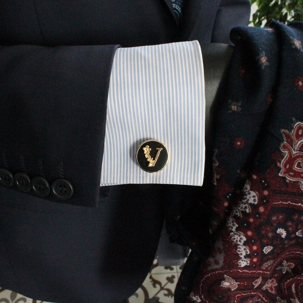 Klasik Kol DüğmesiCMC9466Kişiye Özel Harfli Klasik Kol Düğmesi