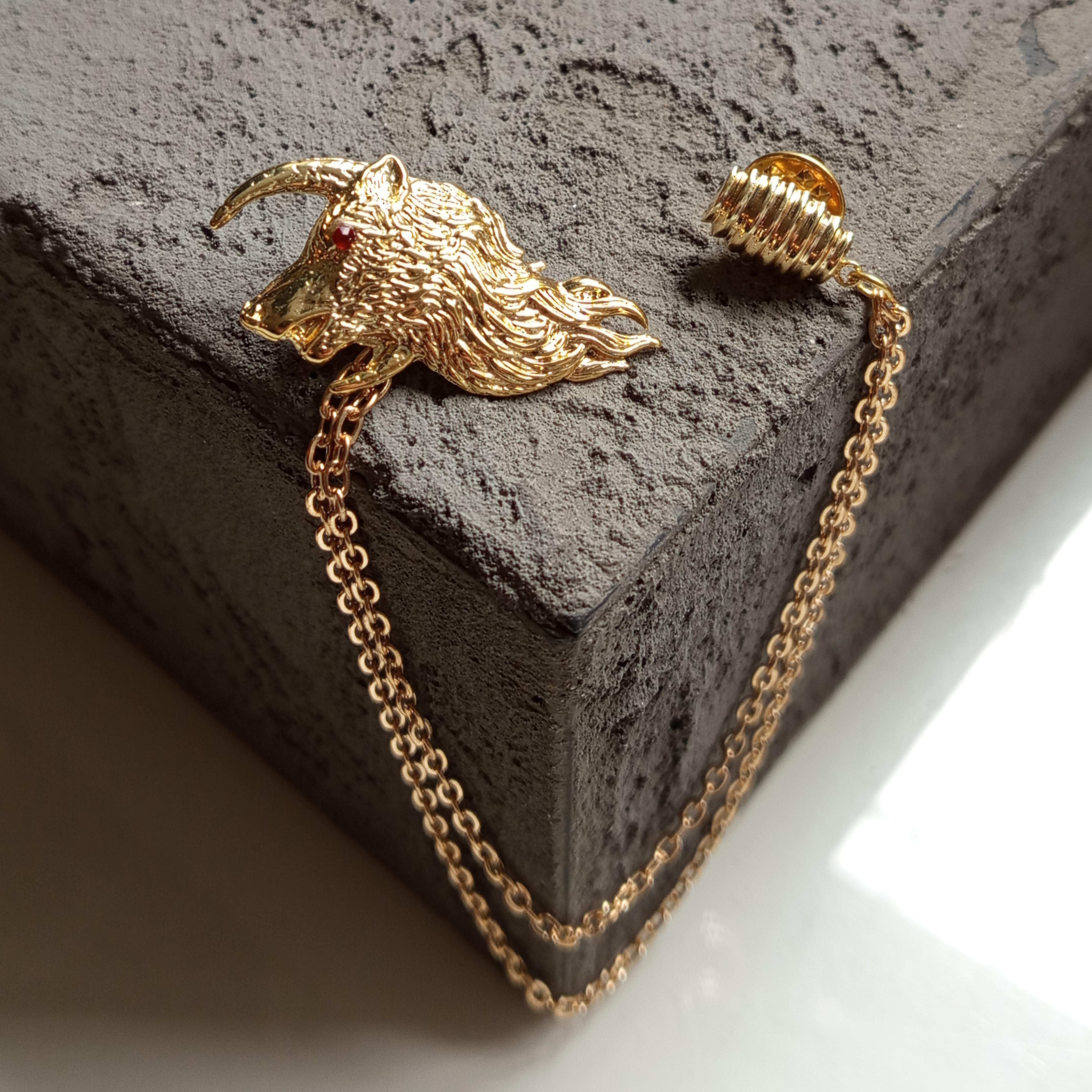 Yaka İğnesi & BroşCMC2818Kurt Figürlü Ceket Yaka İğnesi