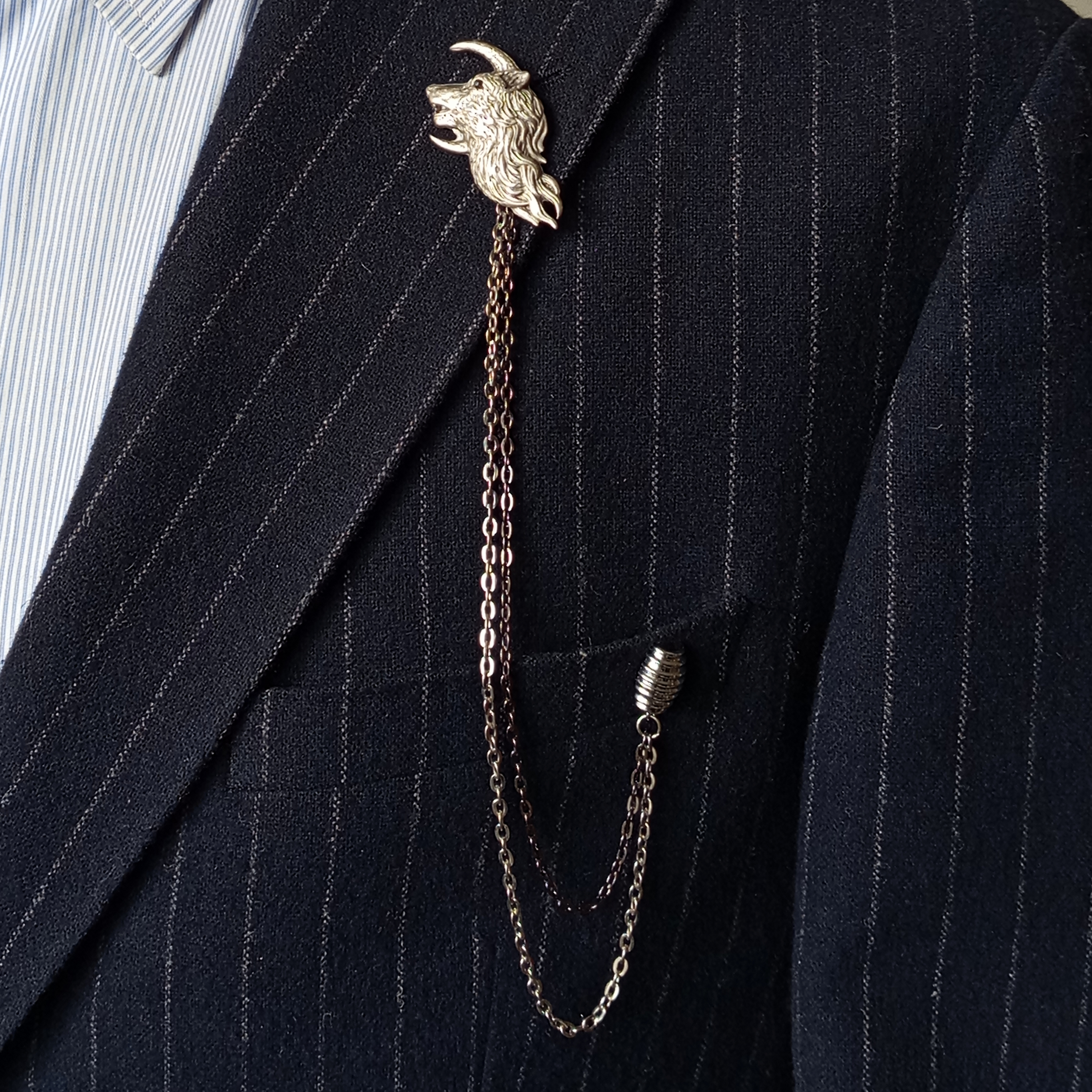 Yaka İğnesi & BroşCMC2819Kurt Figürlü Ceket Yaka İğnesi