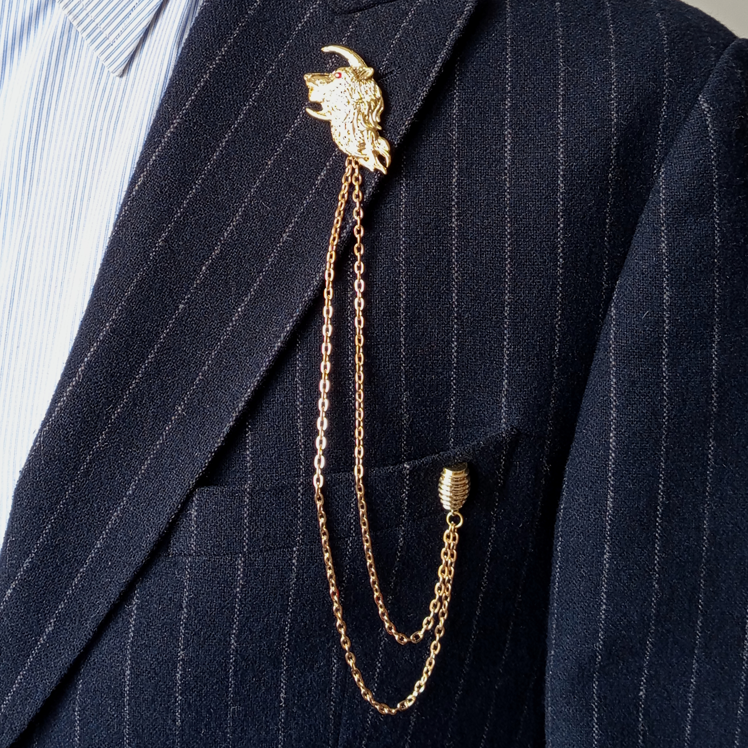 Yaka İğnesi & BroşCMC2818Kurt Figürlü Ceket Yaka İğnesi