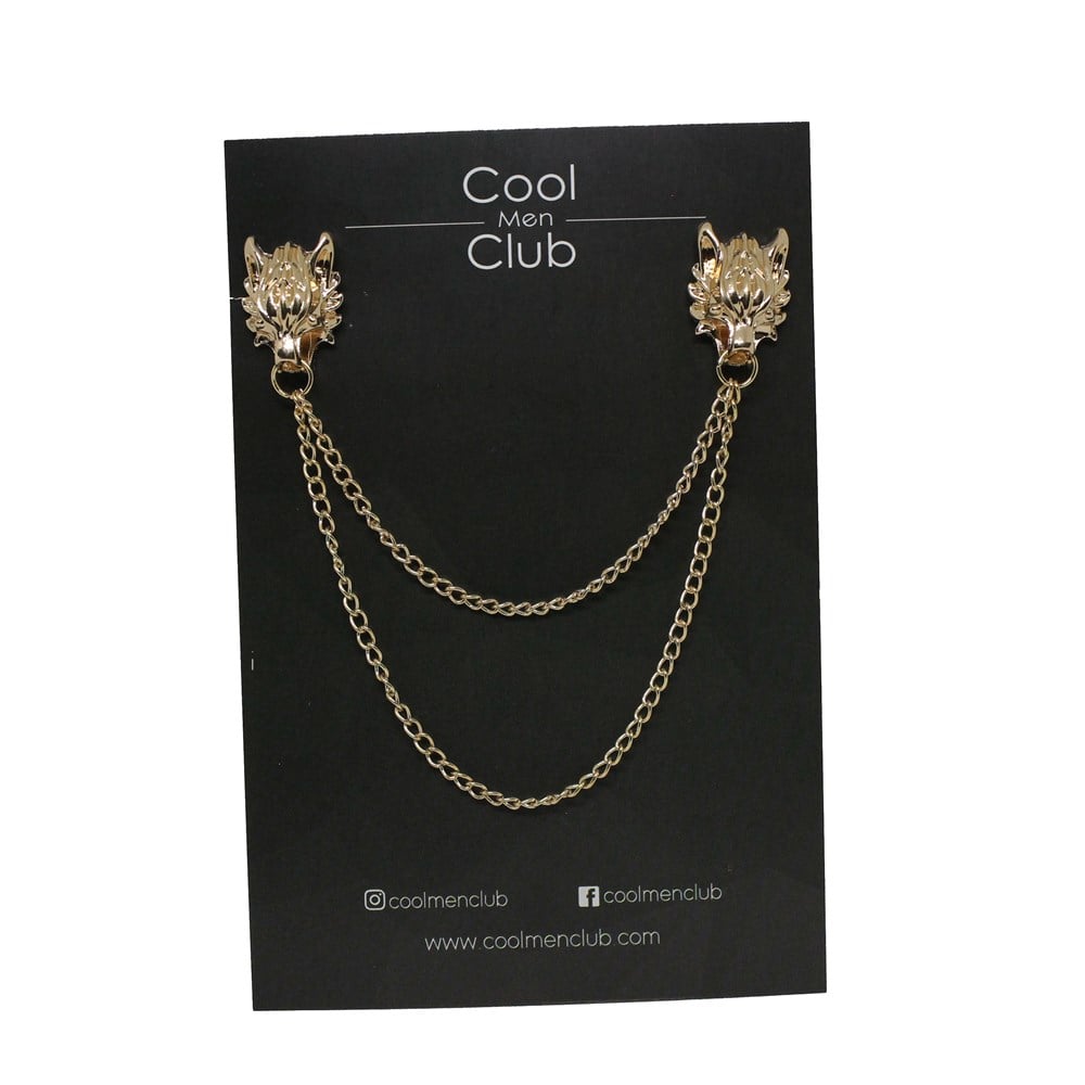 CMC6541Kurt Figürlü Yaka İğnesi