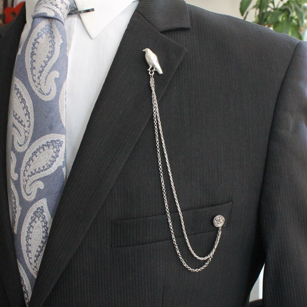 Yaka İğnesi & BroşCMC8572Kuş Figürlü Ceket Yaka İğnesi