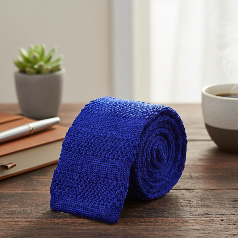 Örgü KravatCMC1851Lacivert Örgü Kravat