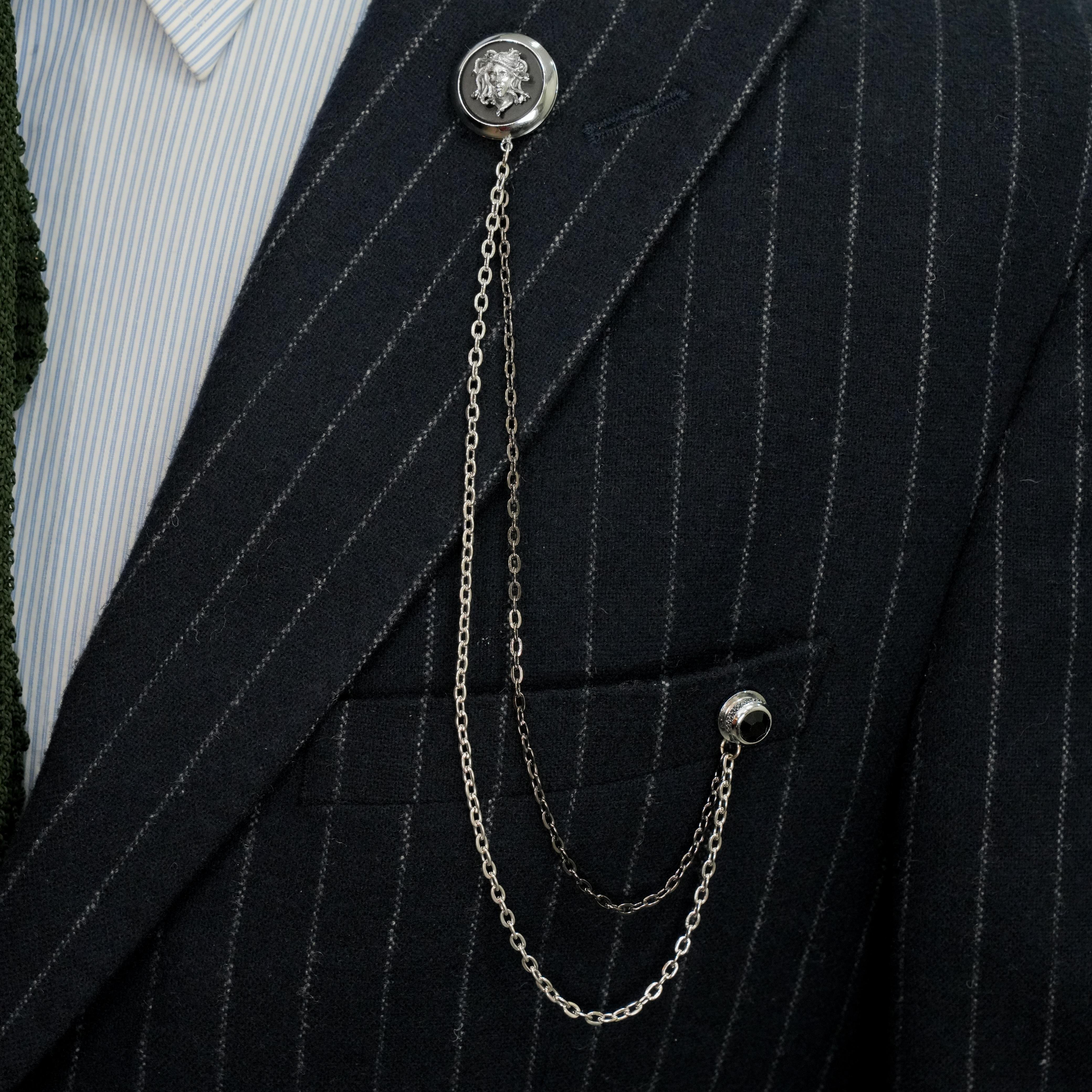 Yaka İğnesi & BroşCMC2322Medusa Figürlü Ceket Yaka İğnesi