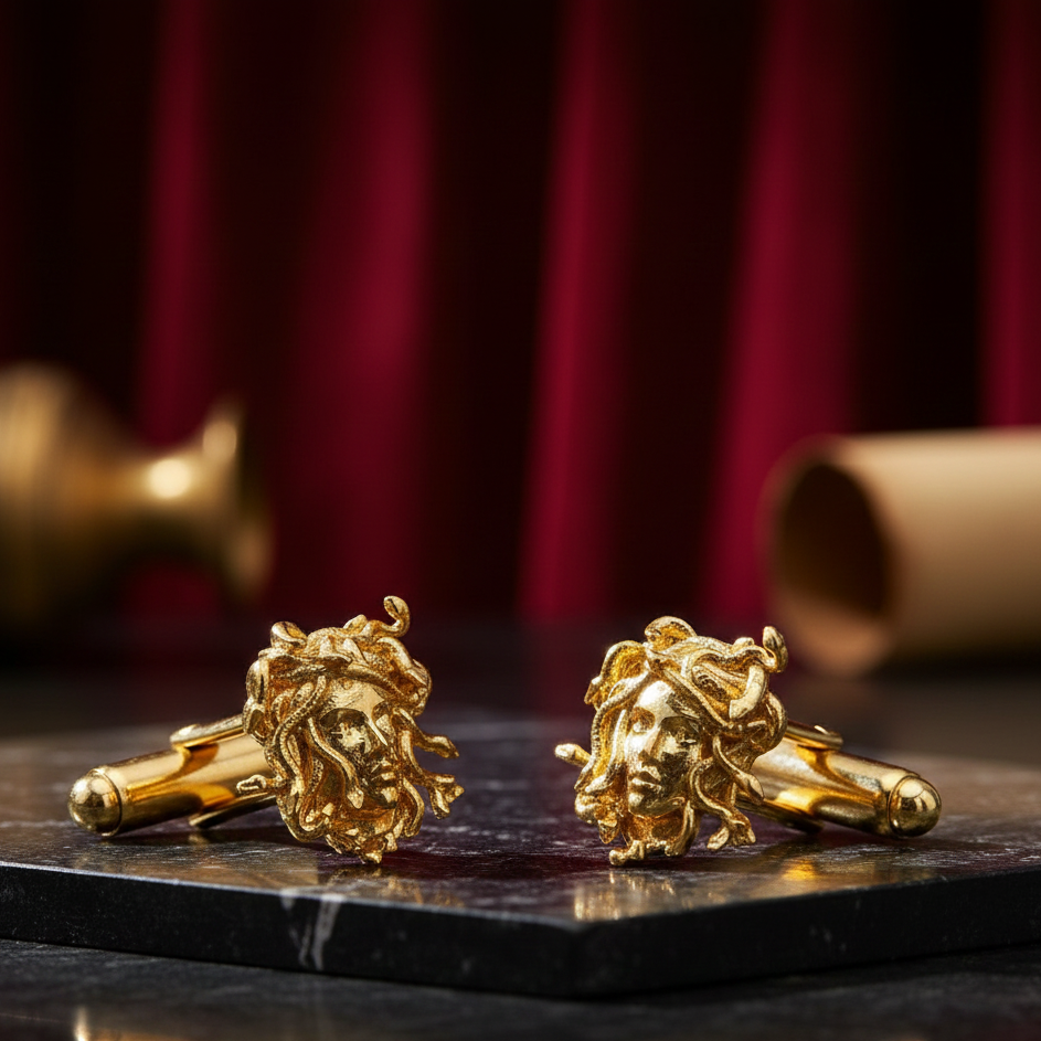 Kol DüğmesiCMC2332Medusa Figürlü Kol Düğmesi 