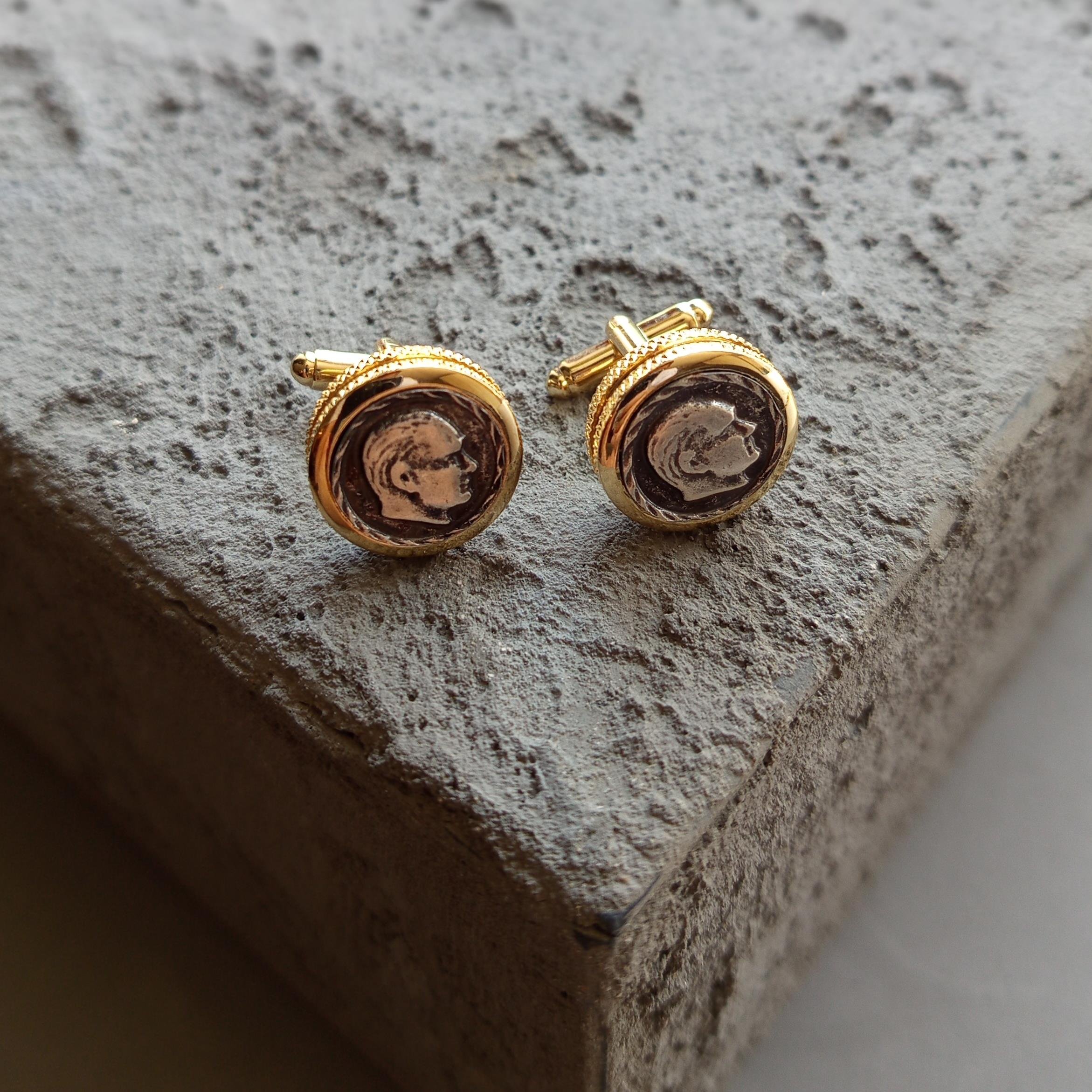 Kol DüğmesiCMC2609Mustafa Kemal Atatürk Figürlü Klasik Kol Düğmesi