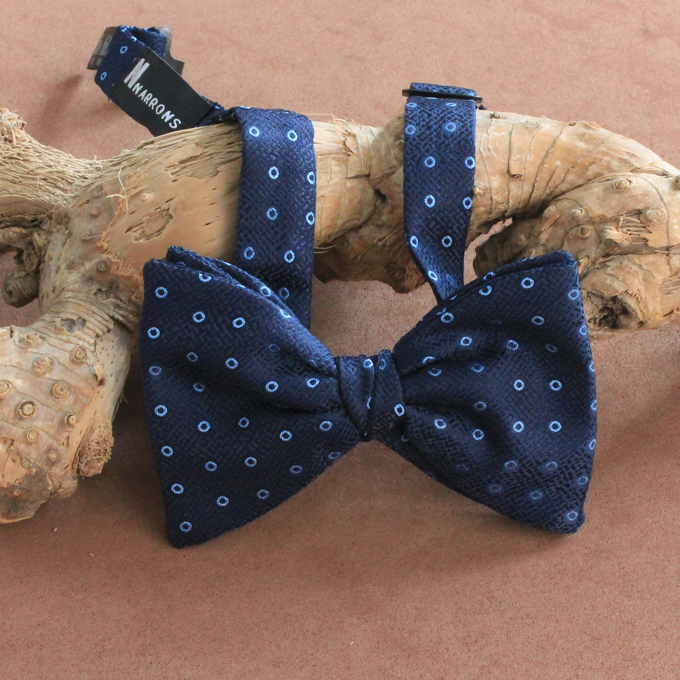 PapyonCMC2851Nokta Desenli Lacivert Açık Papyon