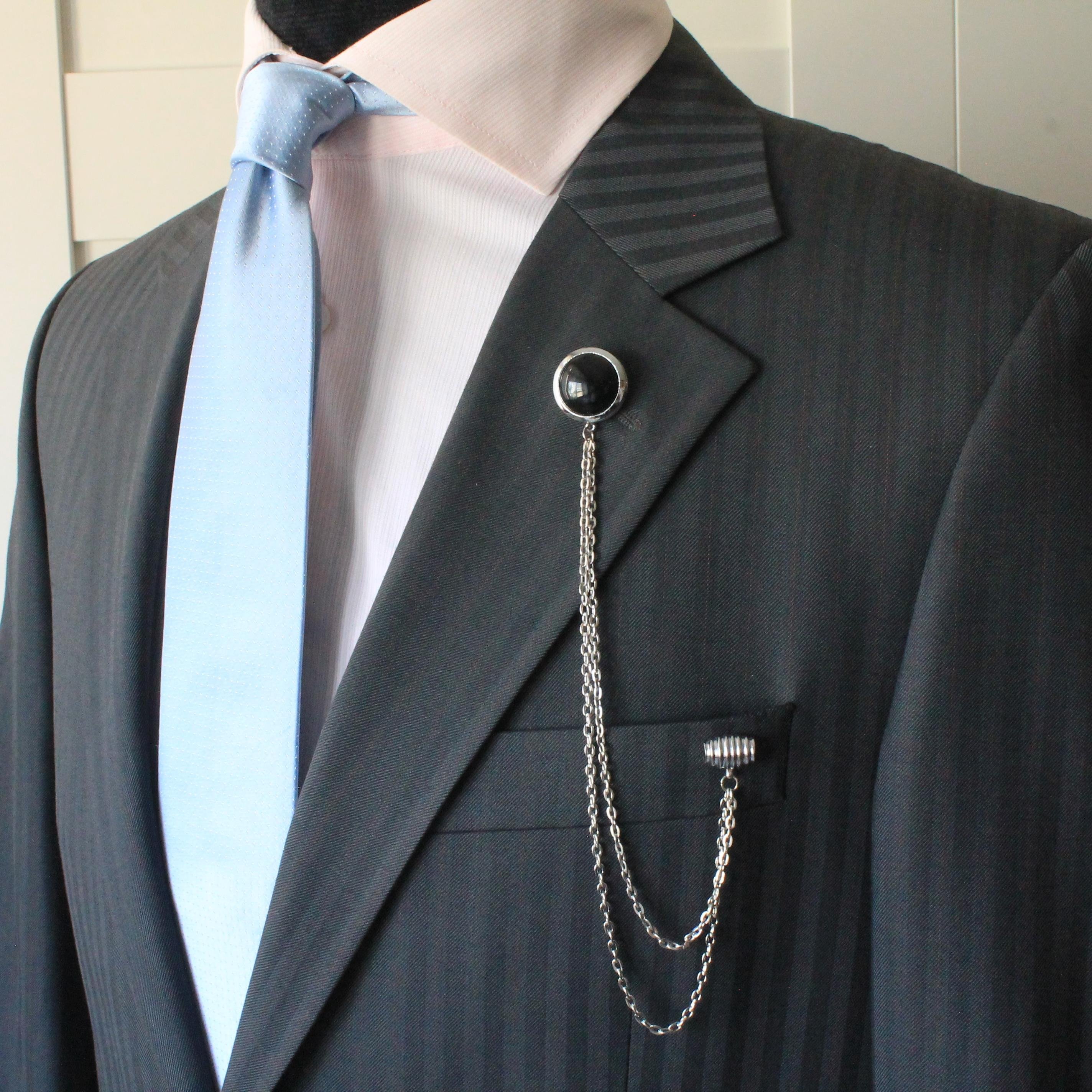 Yaka İğnesi & BroşCMC1575Oniks Doğal Taşlı Ceket Yaka İğnesi