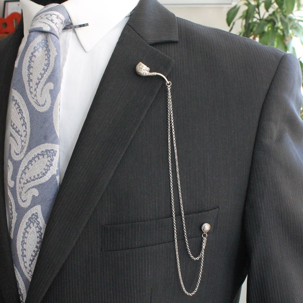 Yaka İğnesi & BroşCMC8553Pipo Figürlü Ceket Yaka İğnesi