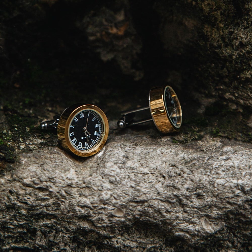 Kol DüğmesiCMC9265Saat Mekanizmalı Kol Düğmesi 